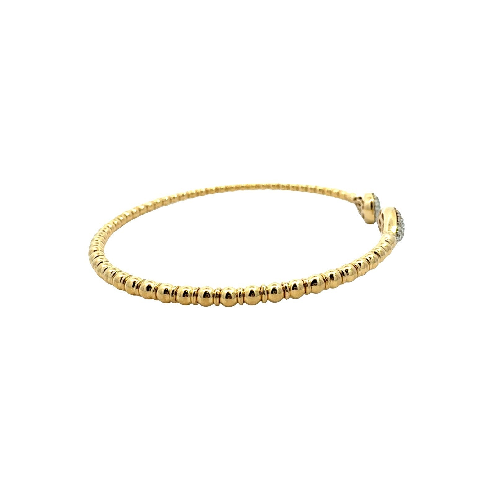 14k Yellow Gold and 0.50cttw Diamond Oepn Cuff Bracelet2