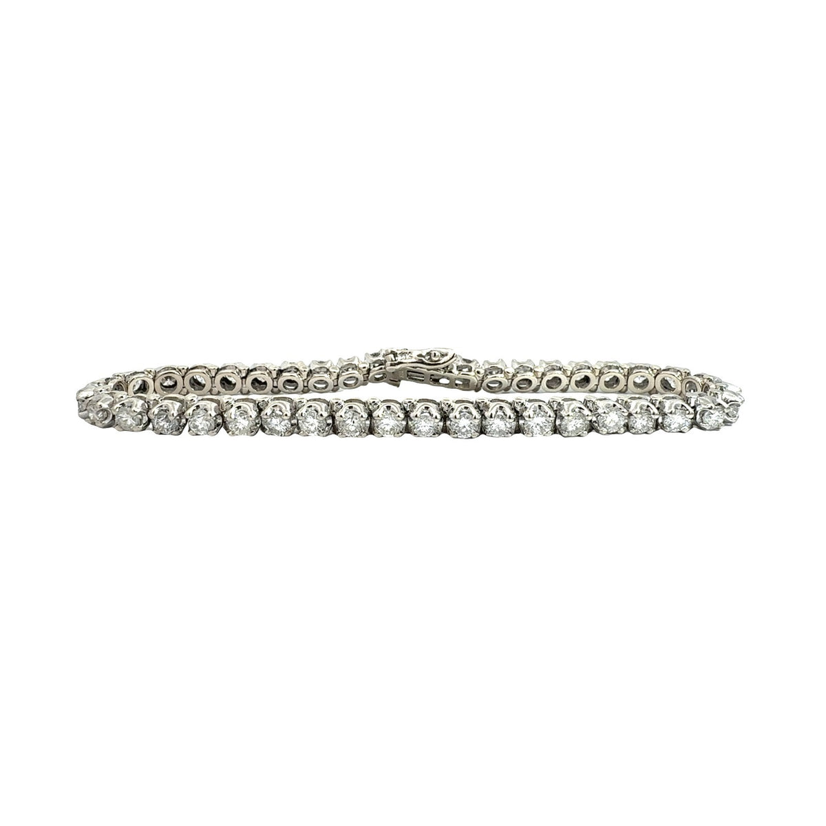 14k White Gold &amp; 5.04cttw Diamond Tennis Bracelet 7"0