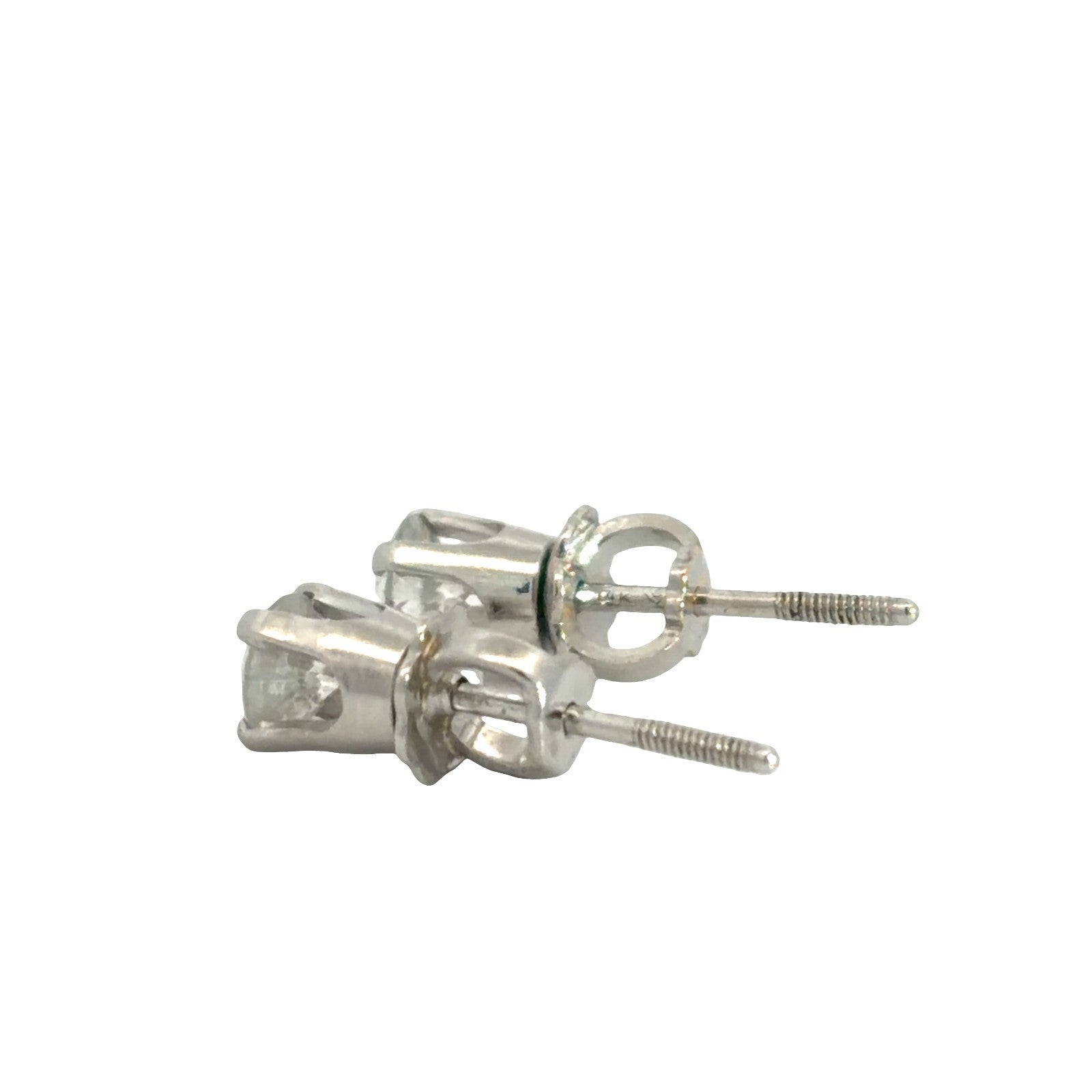 14k White Gold 0.37cttw Diamond Stud Earrings3