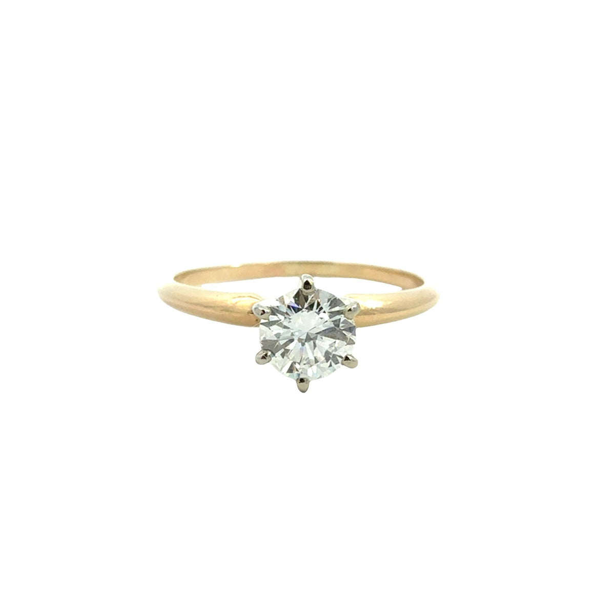 14k Yellow Gold Round Brilliant 0.44tcw Diamond Solitaire Engagement Ring1
