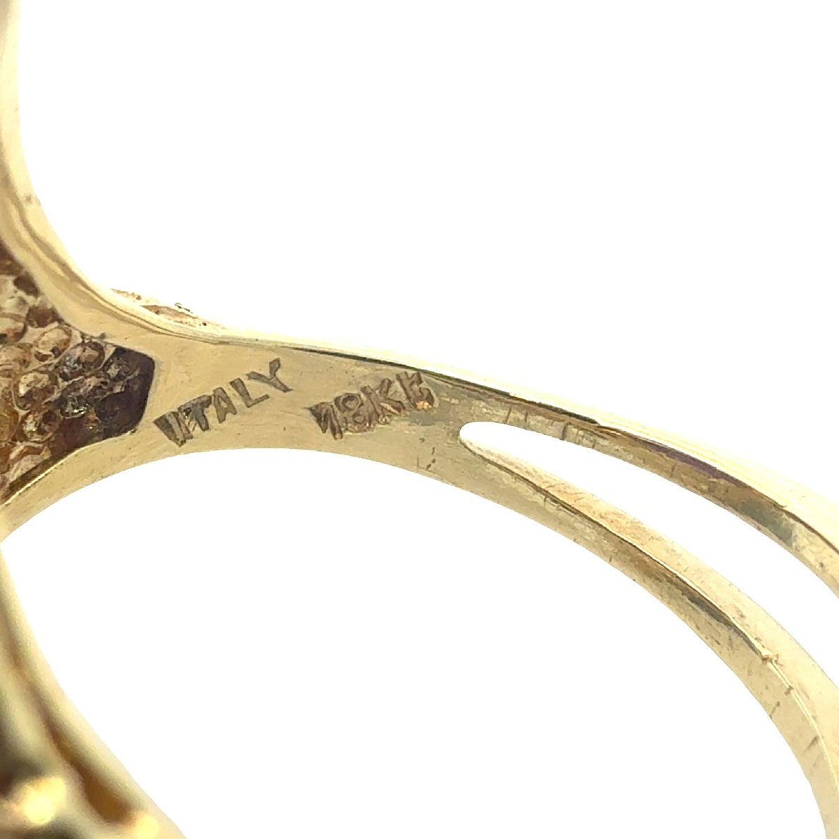 18k Yellow Gold 4.96ctw Amethyst and 0.20ctw Diamond Cocktail Ring4