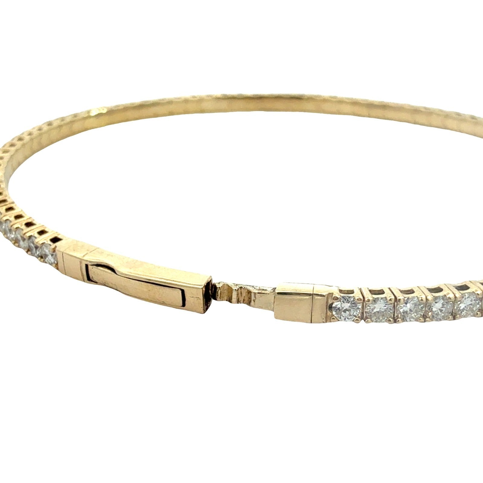 The Jewel Box 14k Yellow Gold 2.16ctw Diamond Flex Bangle2
