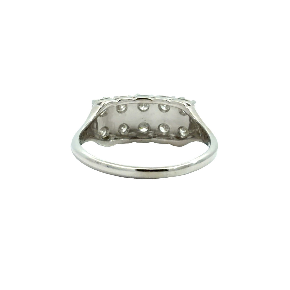 14k White Gold MultiStone 1.10ctw Round Brilliant Diamond Ring Size 92
