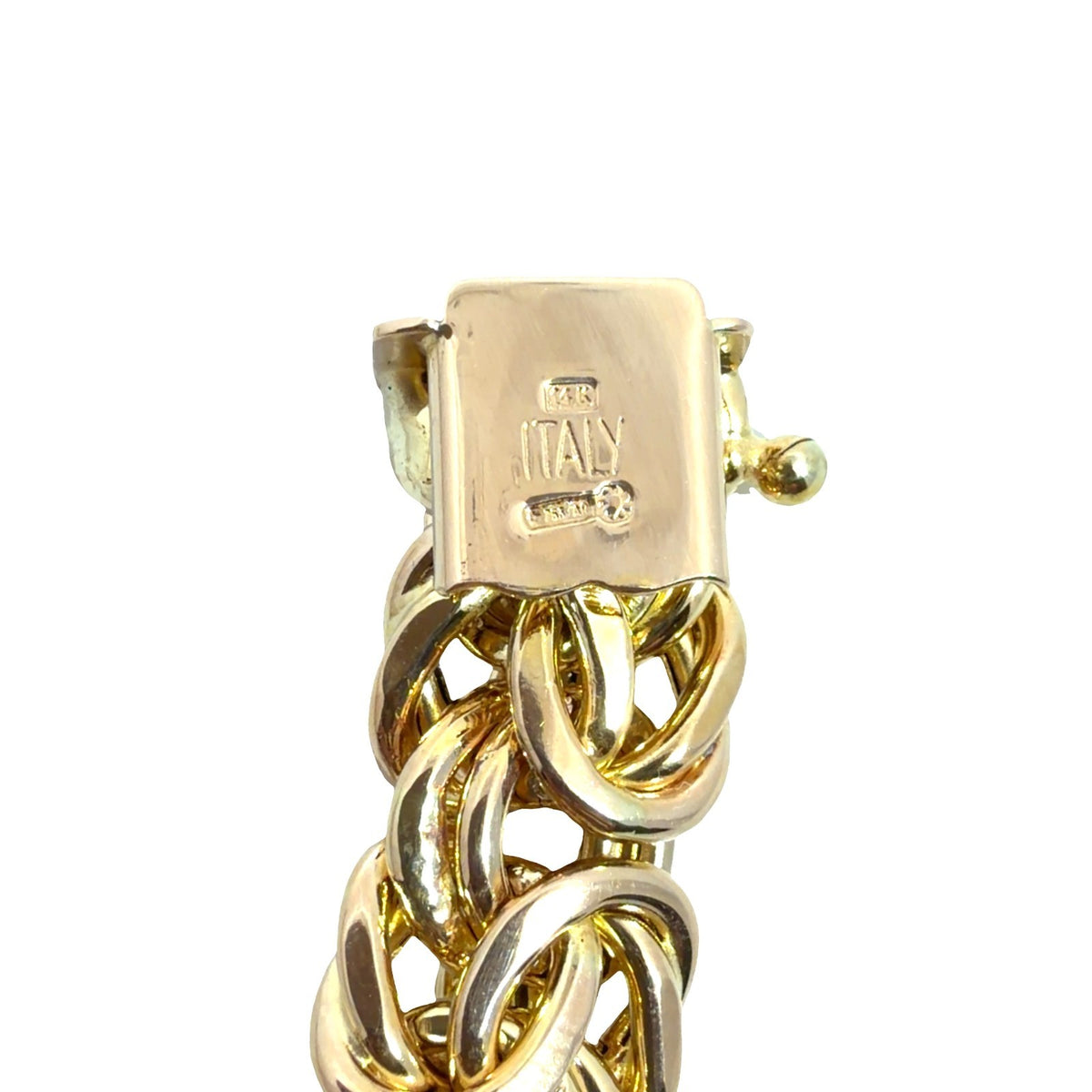 14k Yellow Gold Woven Byzantine Chain Bracelet 7.5"5