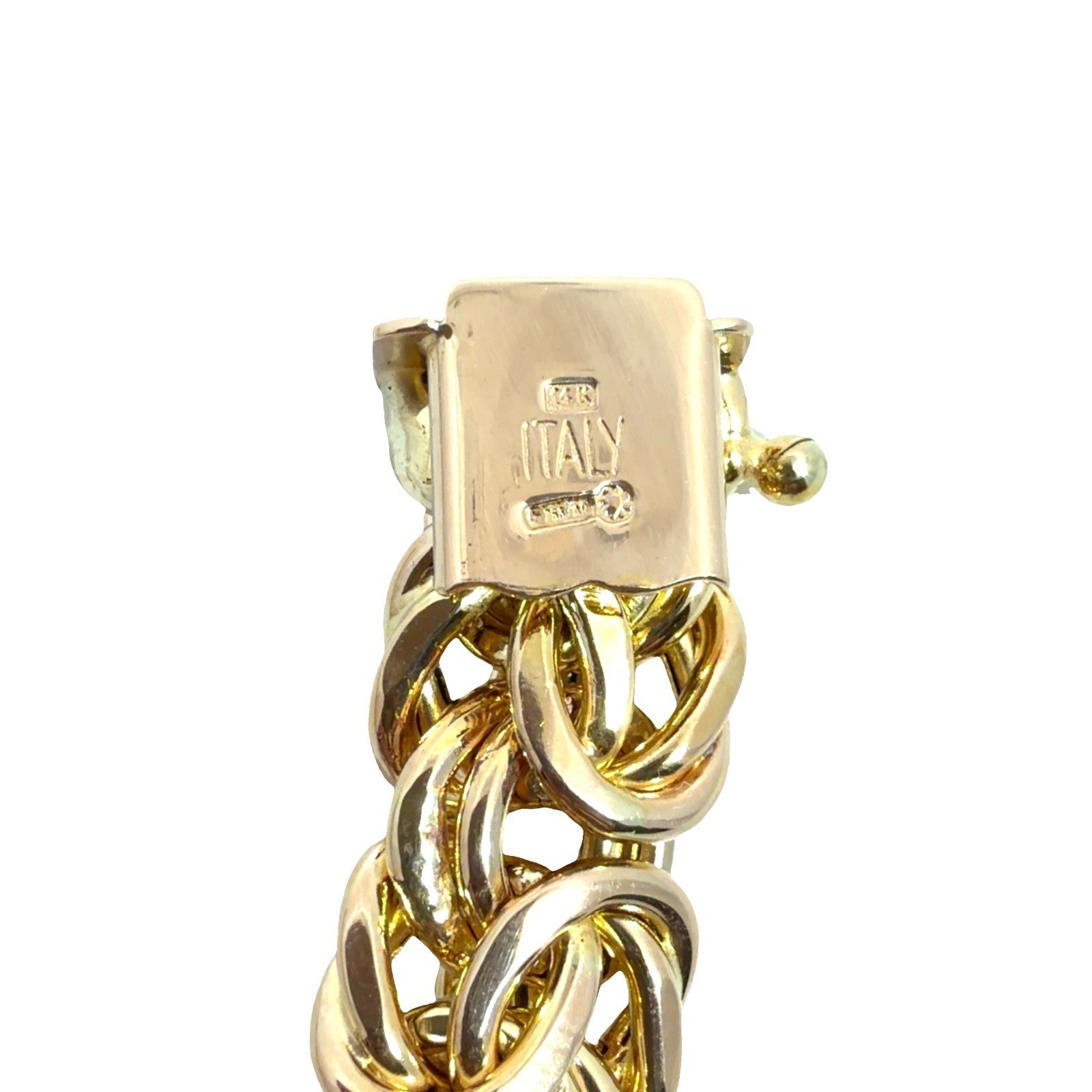 14k Yellow Gold Woven Byzantine Chain Bracelet 7.5"5