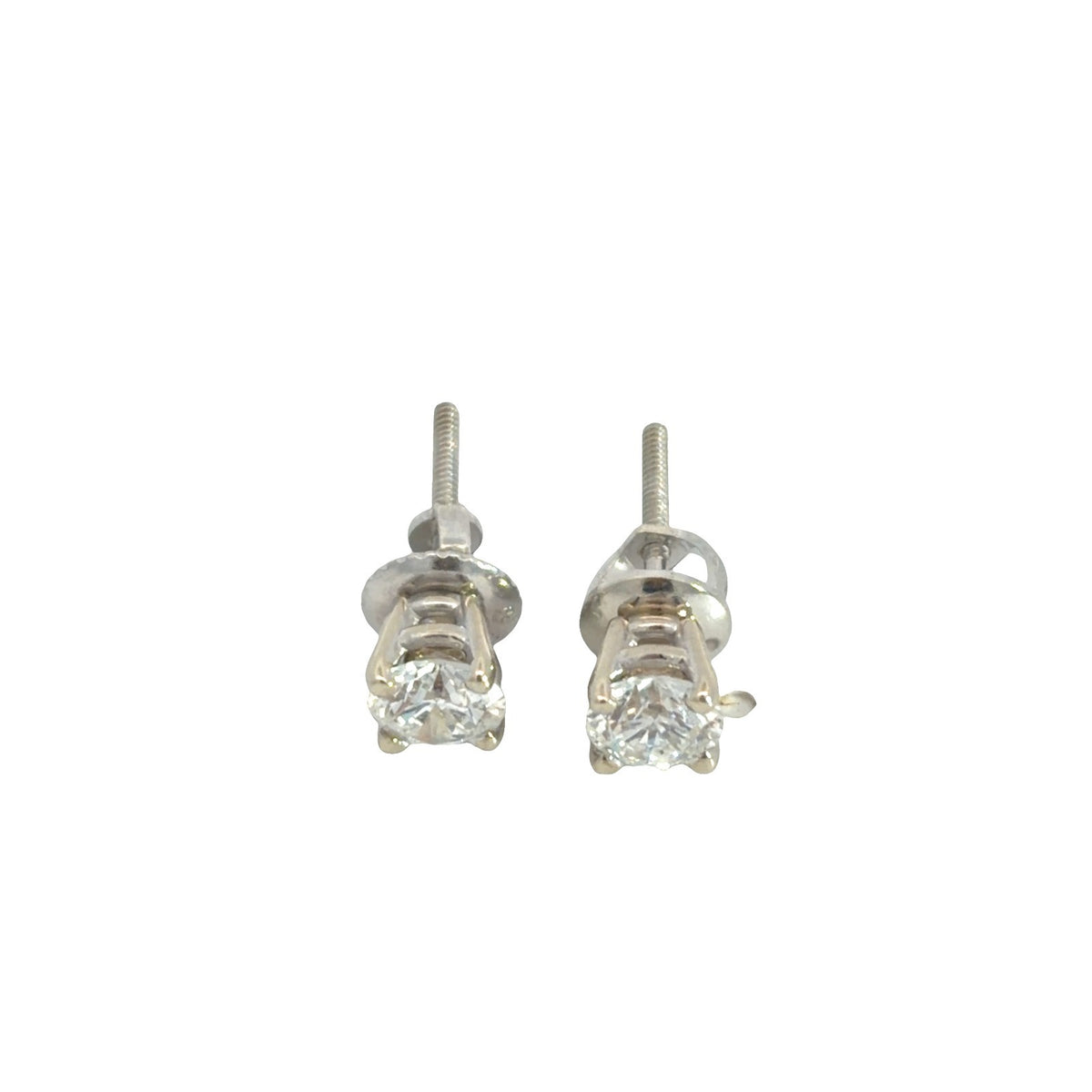 14k White Gold 0.75cttw Diamond Stud Earrings1