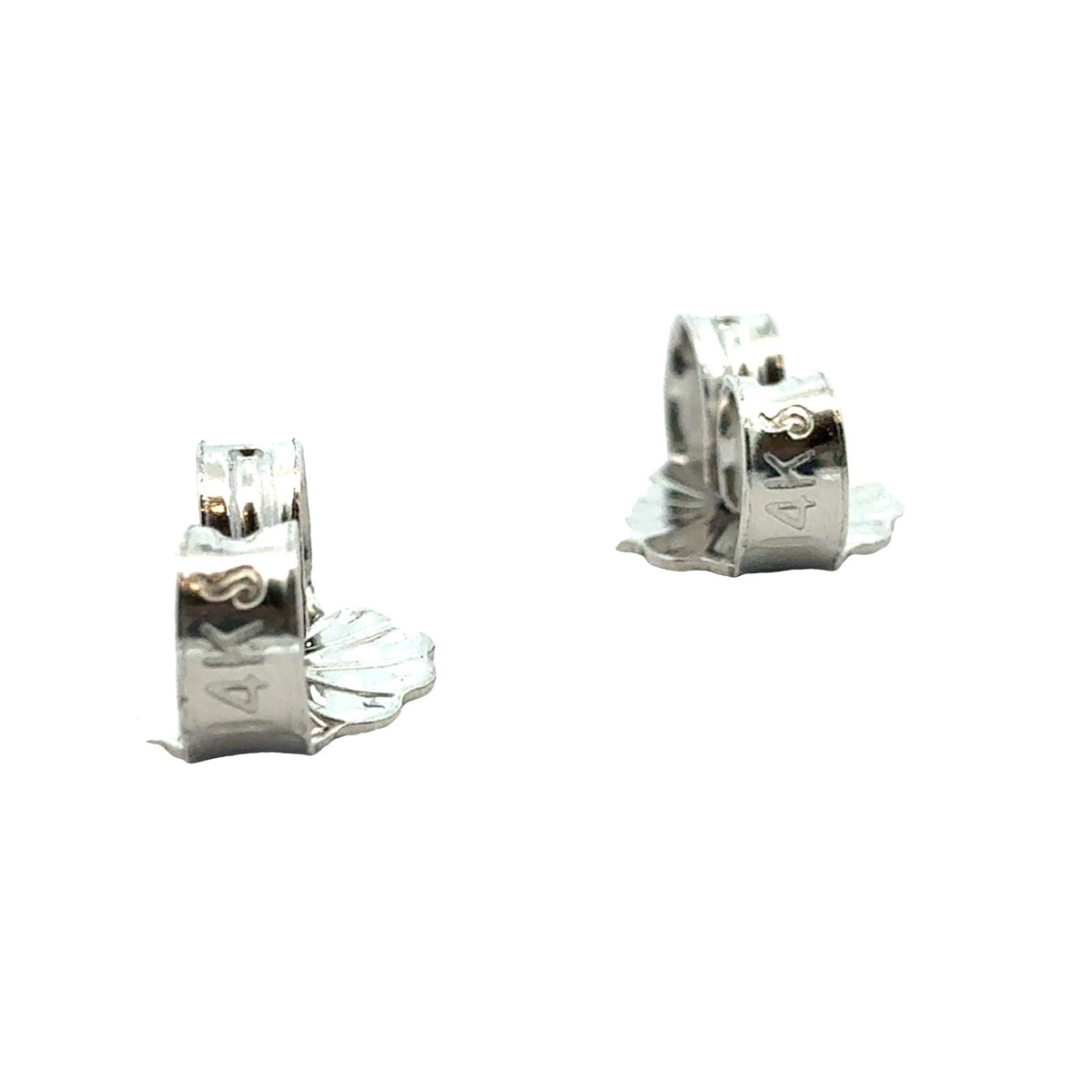 14k White Gold and 0.42cttw Diamond Geometric Art Deco Style Dangle Earrings6