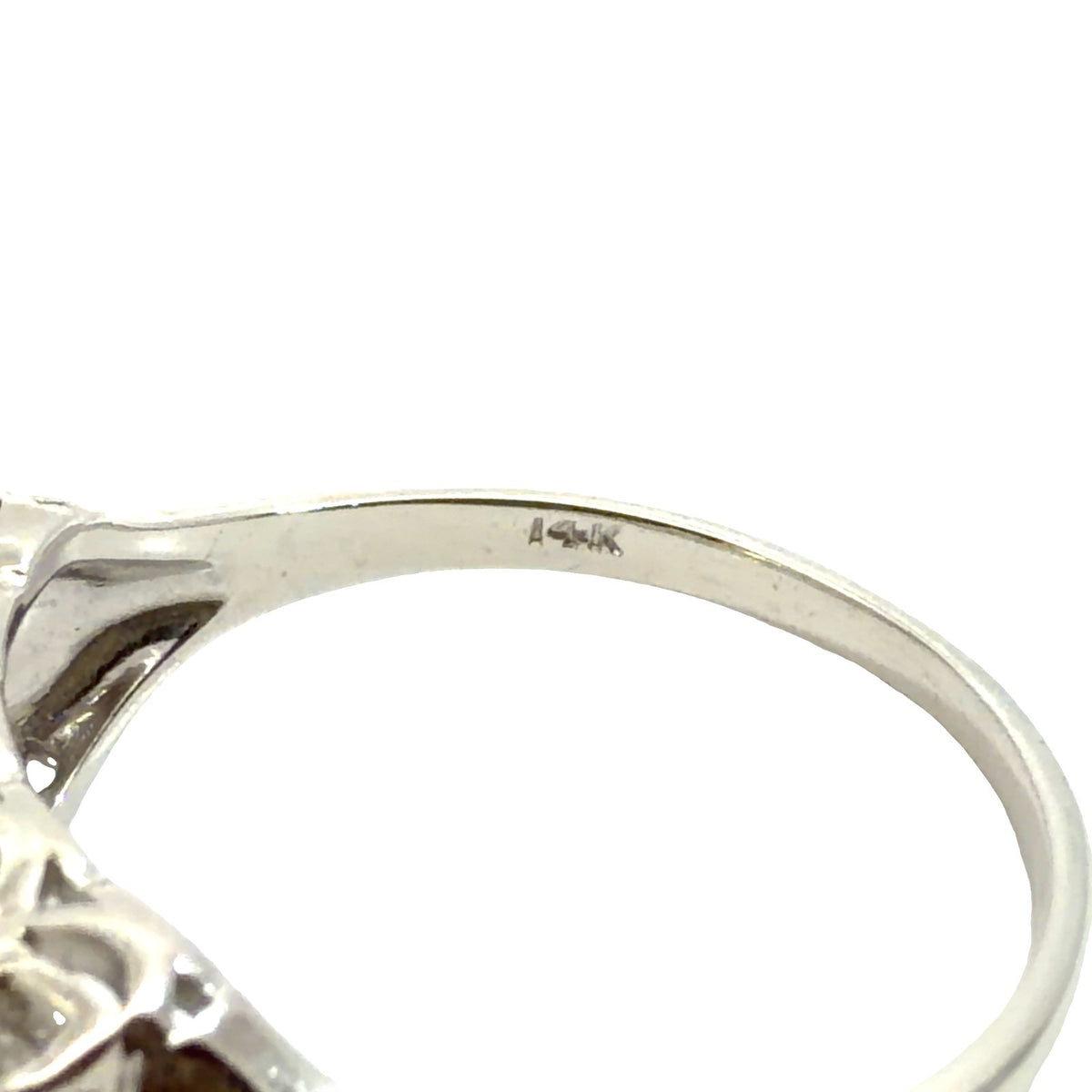 14k White Gold MultiStone 1.10ctw Round Brilliant Diamond Ring Size 94