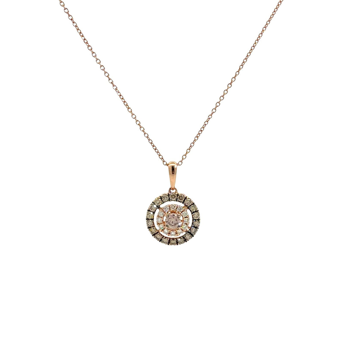 Le Vian 14k Rose Gold 0.61cttw Diamond Halo Pendant Necklace2