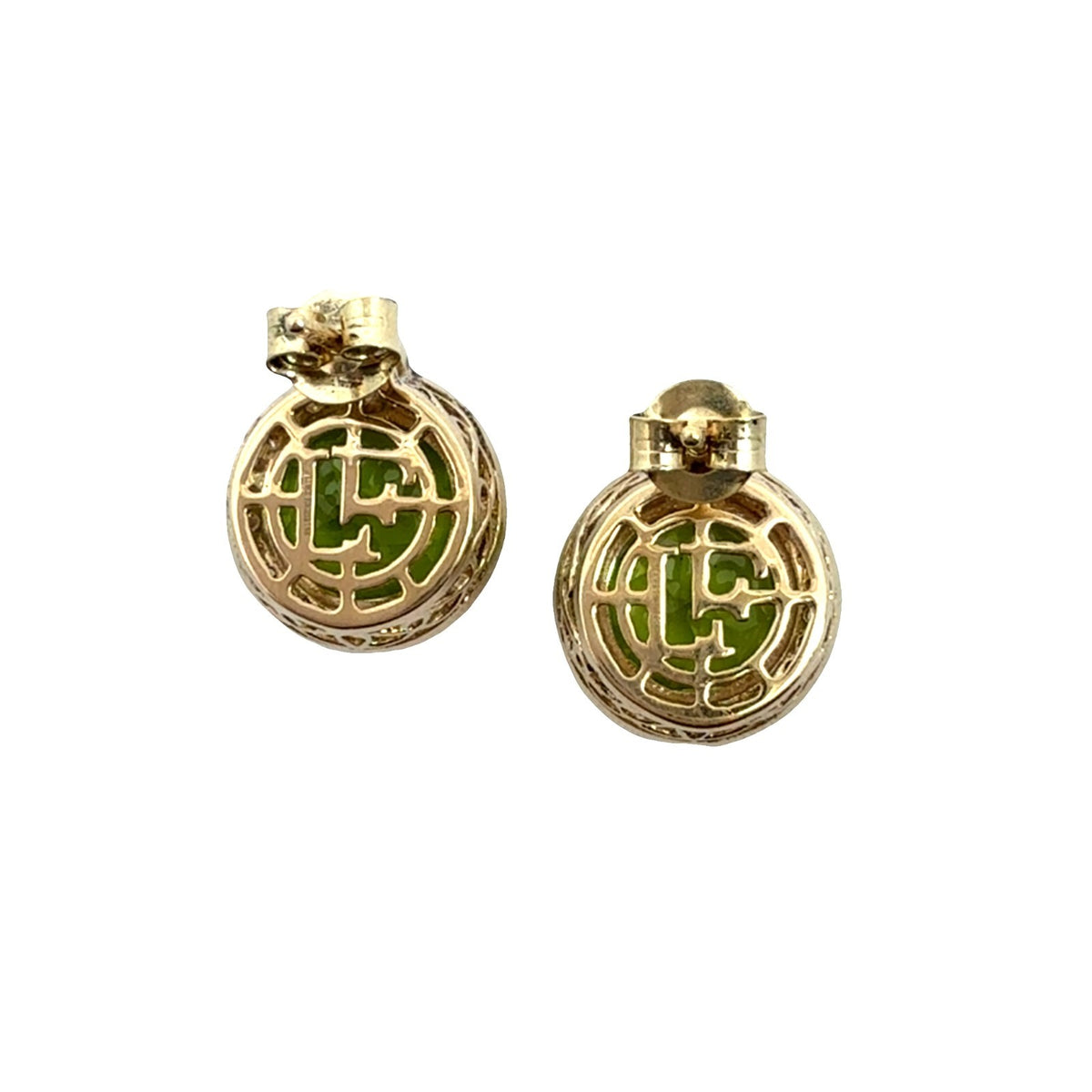 Lance Fischer 14k Yellow Gold, 9.19ctw Peridot, &  0.48ctw Diamond Earrings3