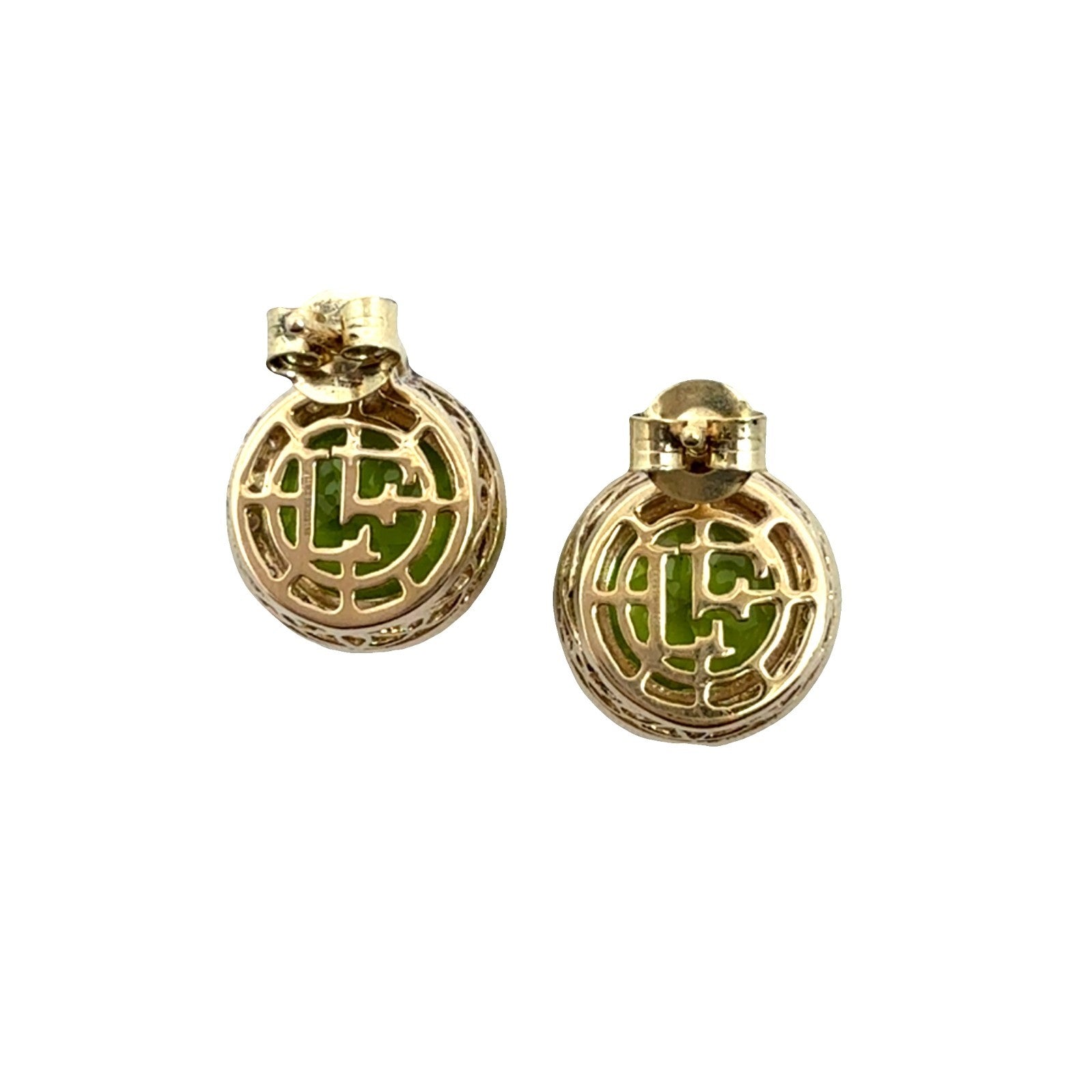 Lance Fischer 14k Yellow Gold, 9.19ctw Peridot, &  0.48ctw Diamond Earrings3