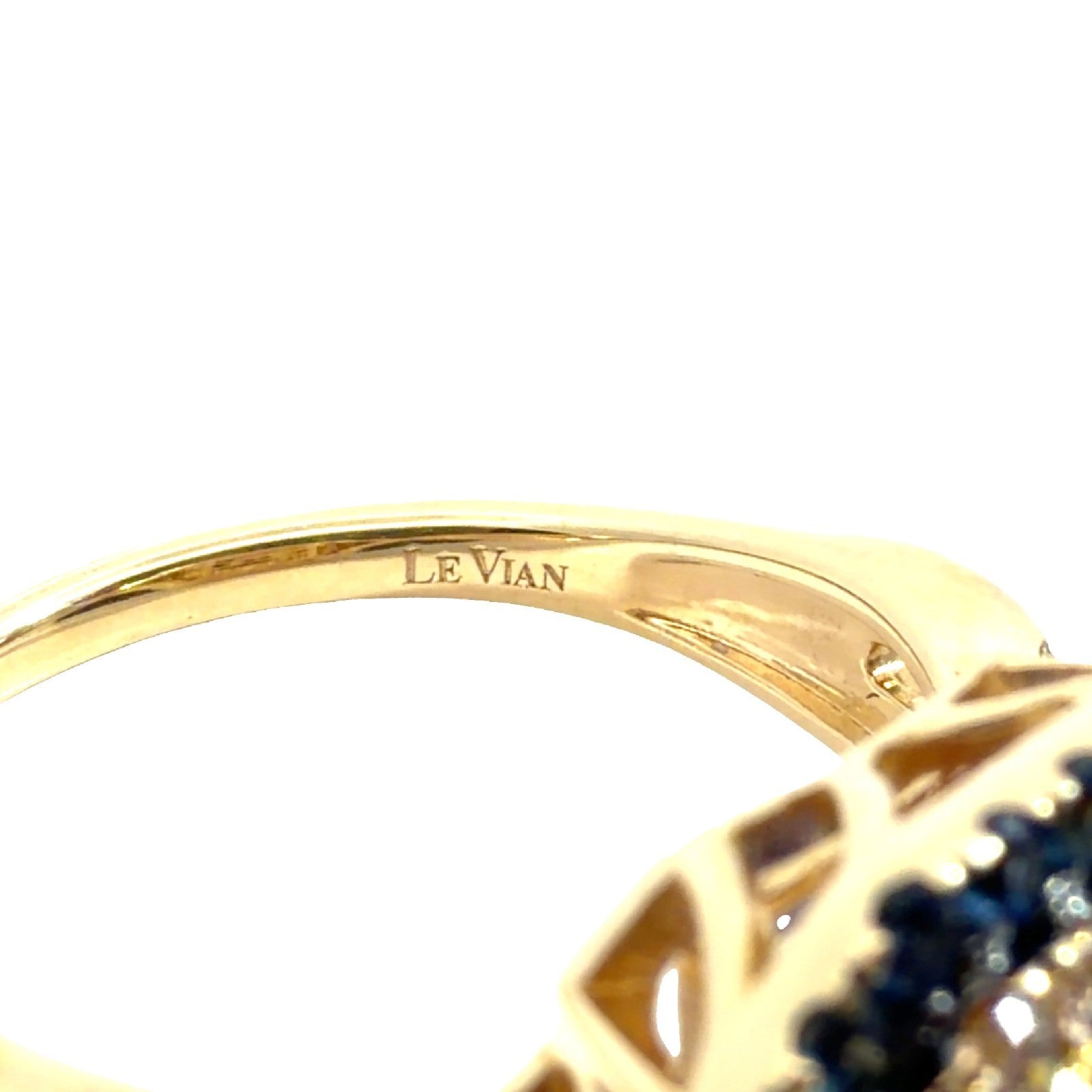 Le Vian 14k Yellow Gold Sapphire Diamond & 1.58tcw Emerald Cut Tanzanite Ring4