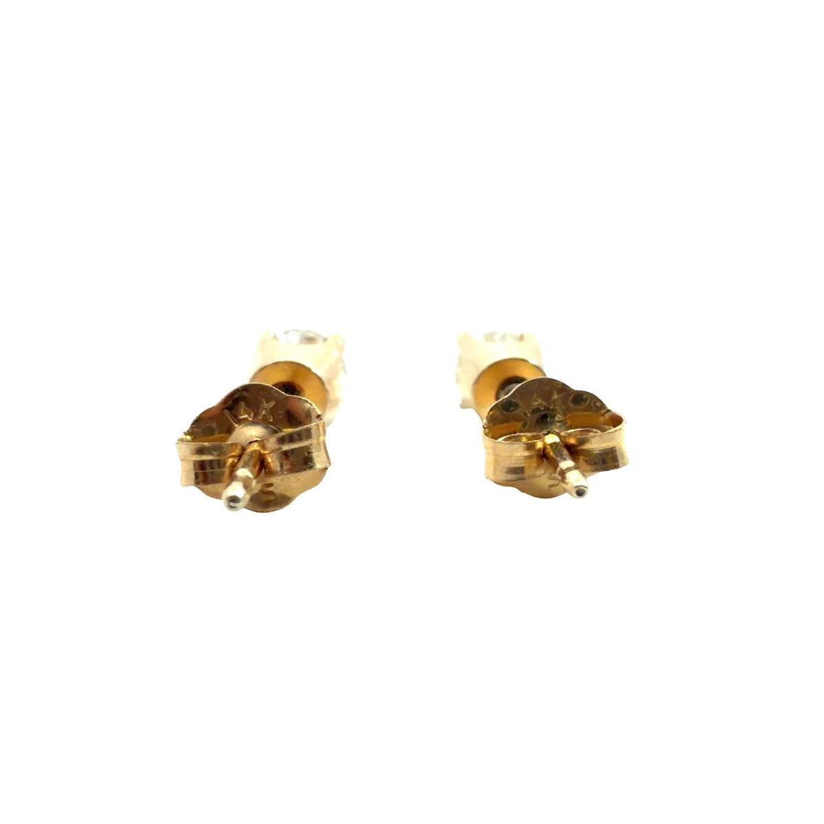 14k Yellow Gold Round Brilliant 0.31cttw Diamond Stud Earrings3