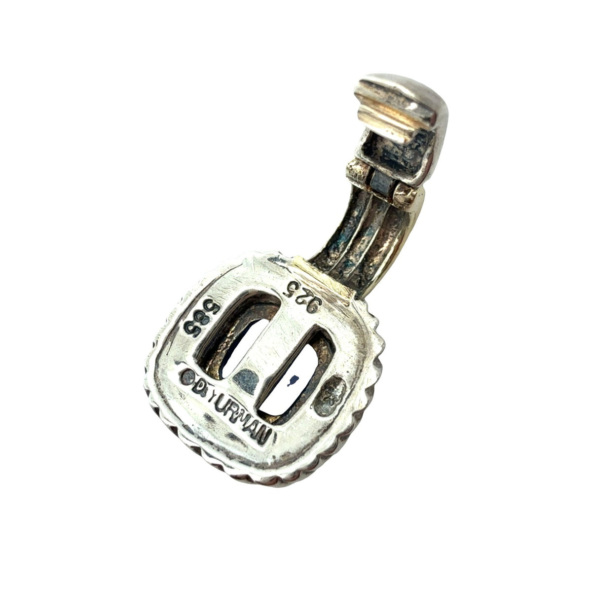 David Yurman Sterling Silver & 14k Twisted Cable Moonstone Pendant Choker8