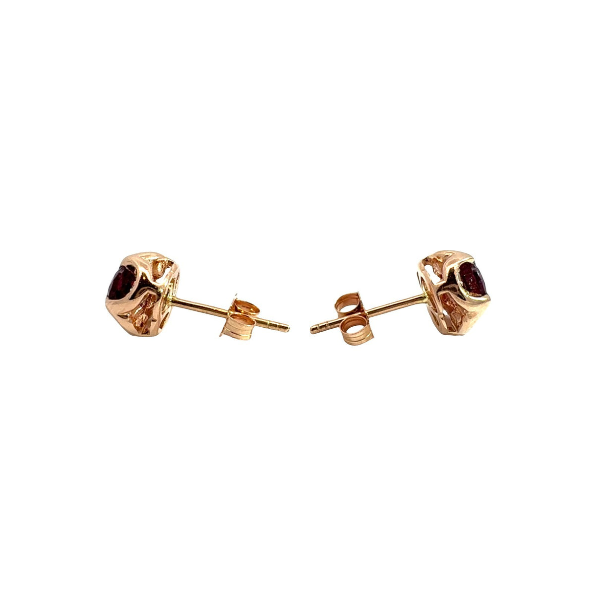 LeVian 14k Rose Gold 1.14cttw Garnet & 0.06cttw Diamond Earrings2