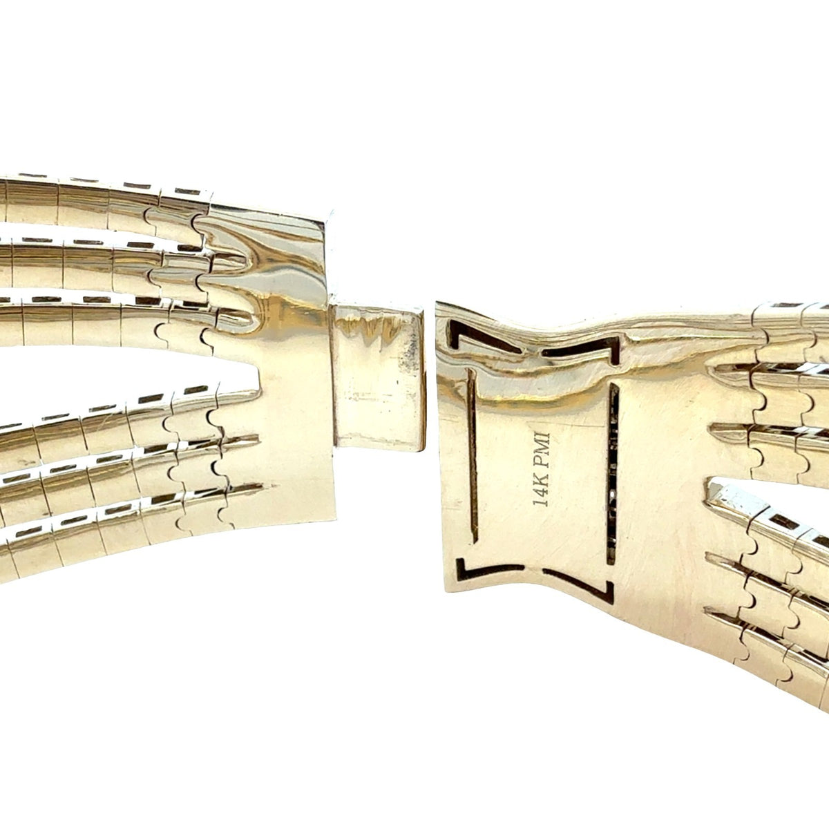 NEW 14k Yellow Gold and 8.11cttw Diamond Crisscross Bangle Bracelet6
