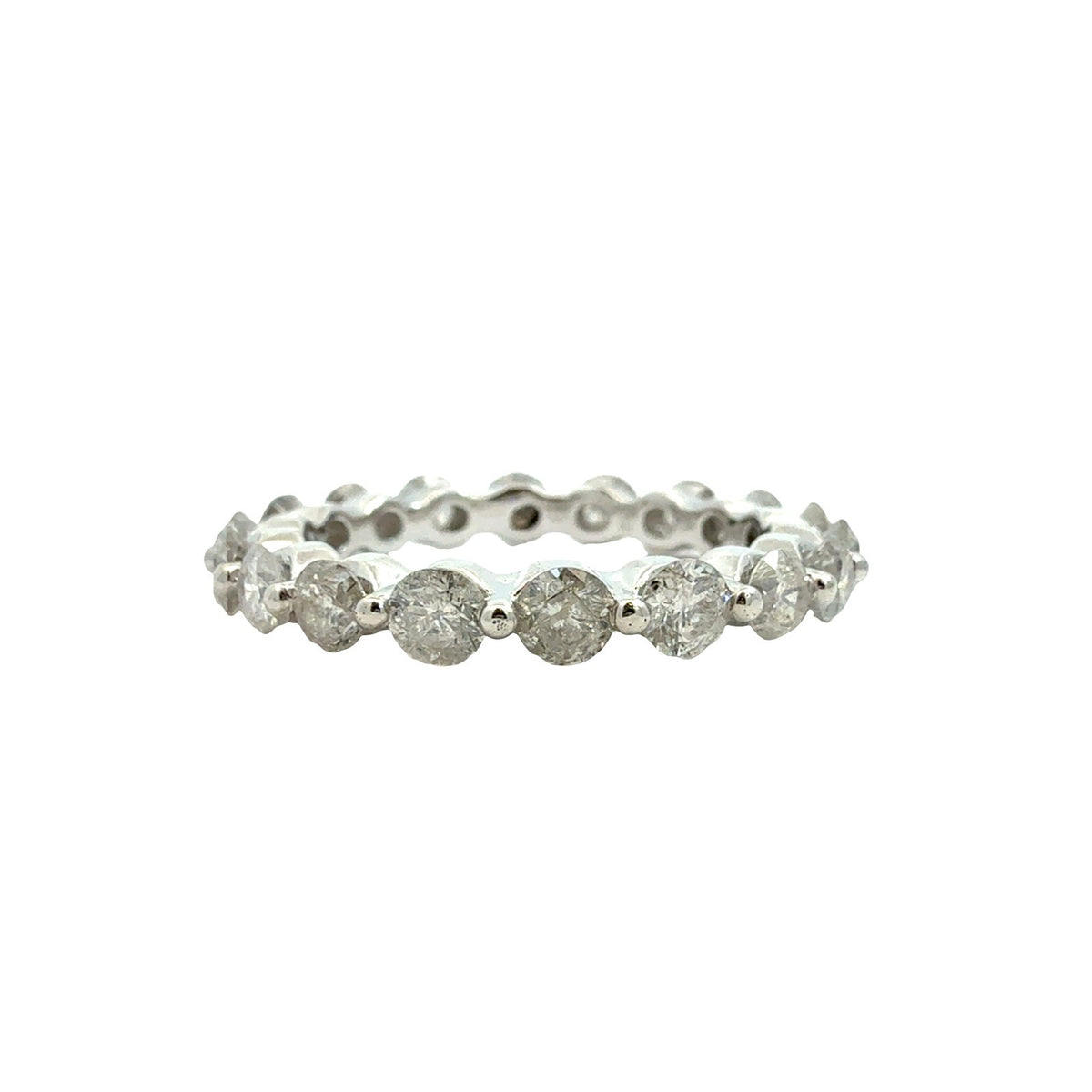 14k White Gold 1.80cttw Diamond Eternity Band Ring Size 63
