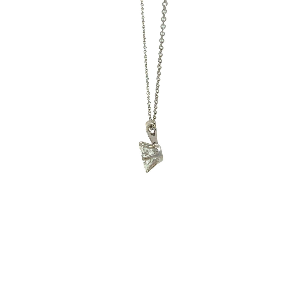 14k White Gold 0.75ctw Diamond Solitaire Necklace4
