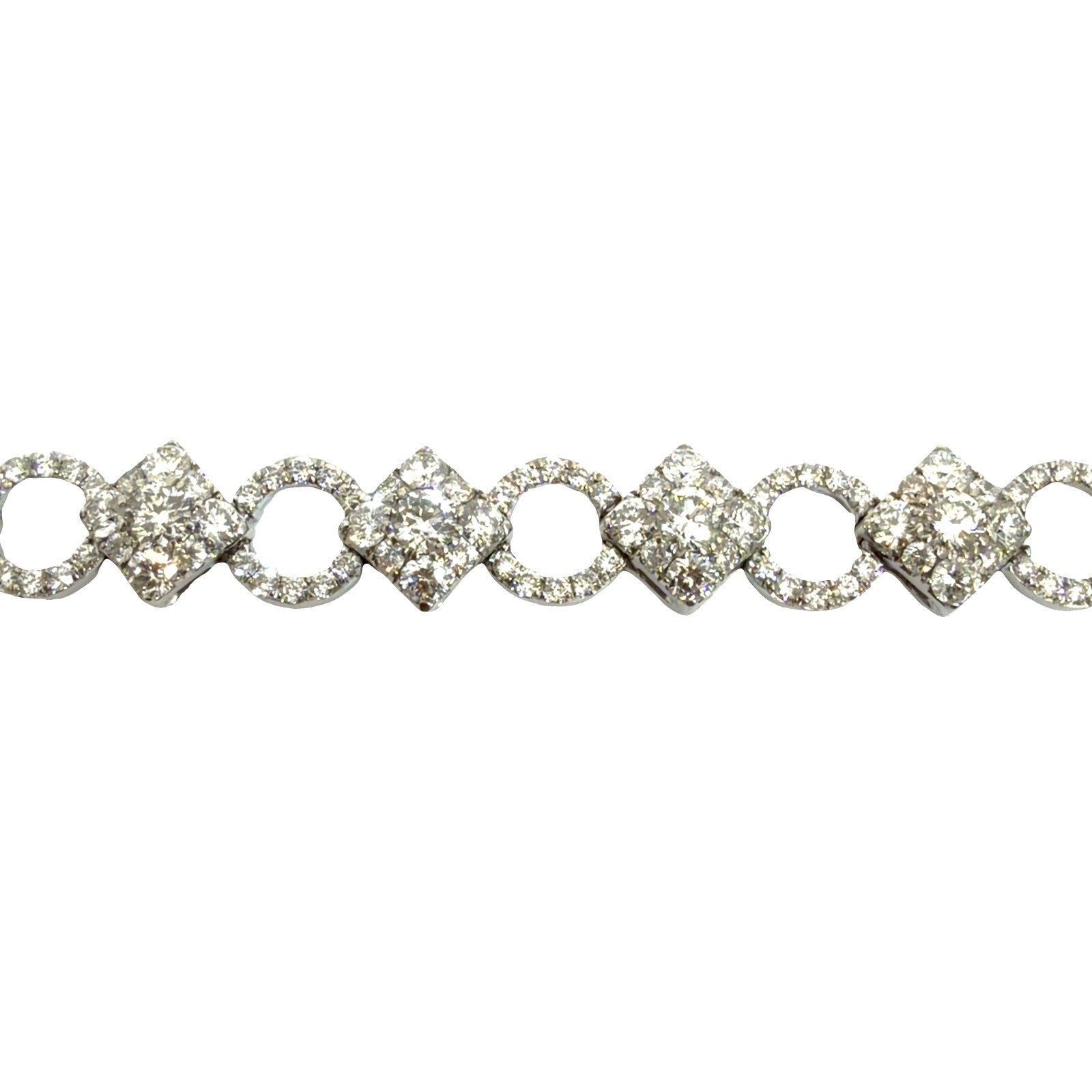 Estate 18k White Gold 6.50ctw Diamond Bracelet 7 in.2