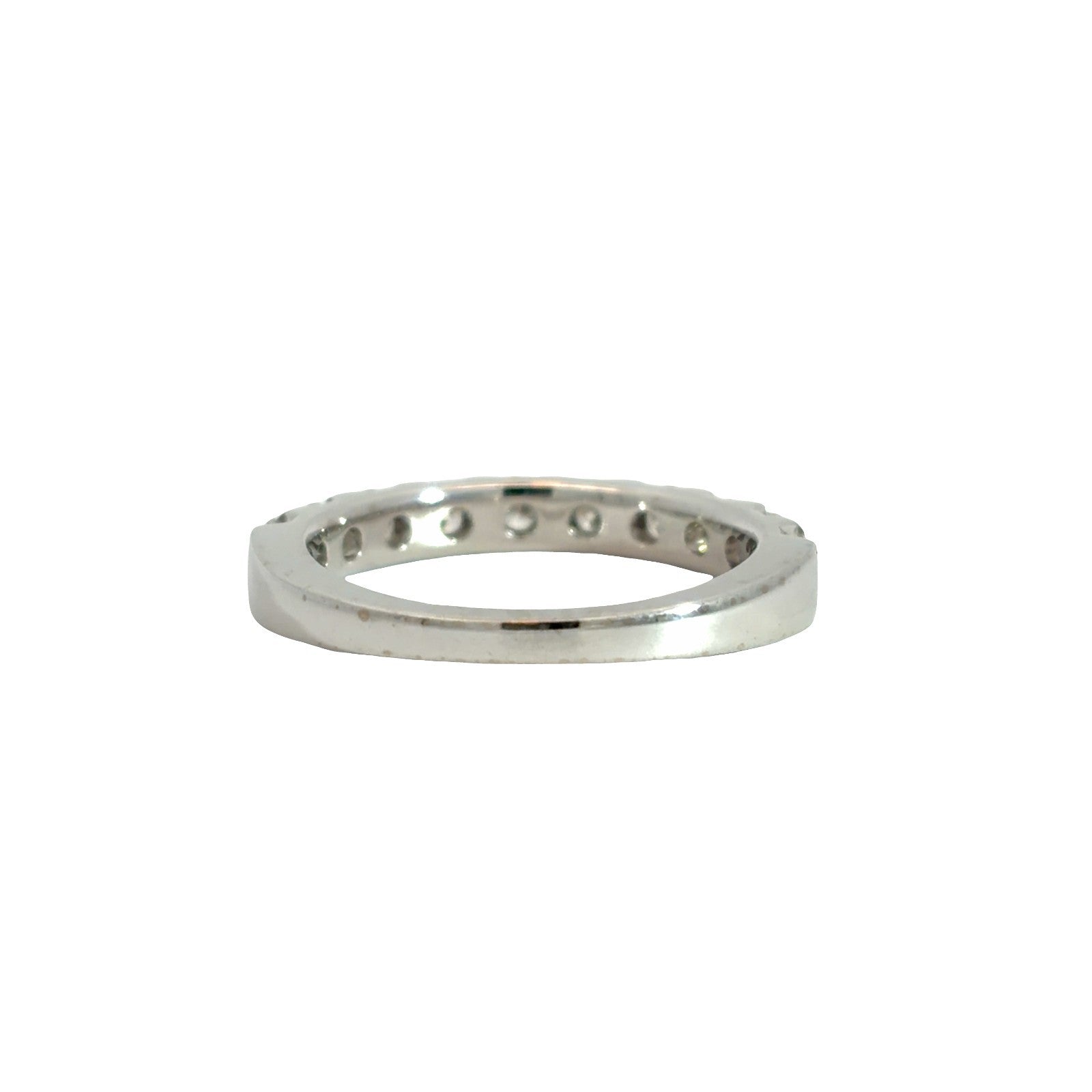 14K White Gold 10 Diamond 0.80ctw Wedding Band Ring2