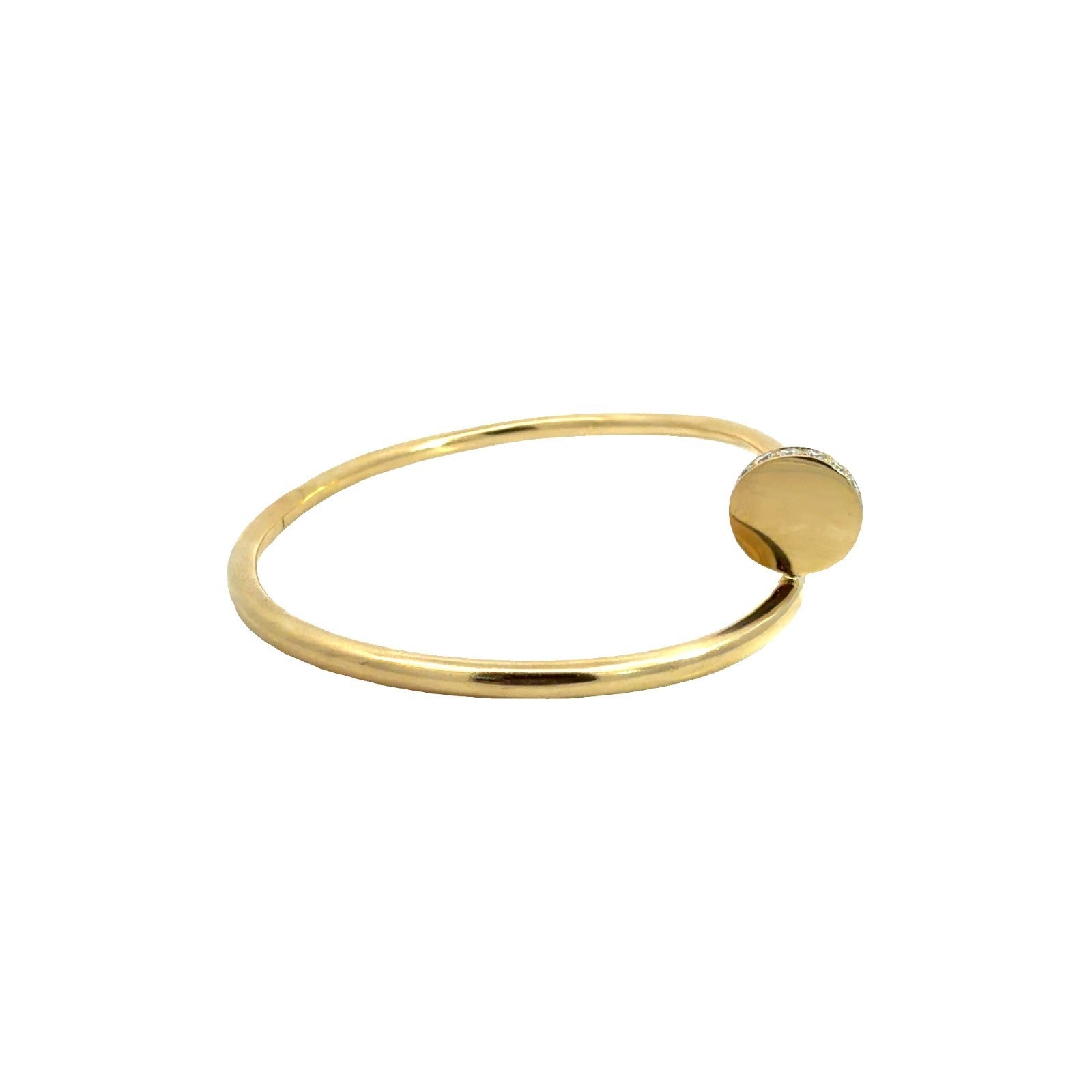 Cartier 18k Yellow Gold & 0.64cttw Diamond Juste un Clou Hinged Bangle Bracelet3