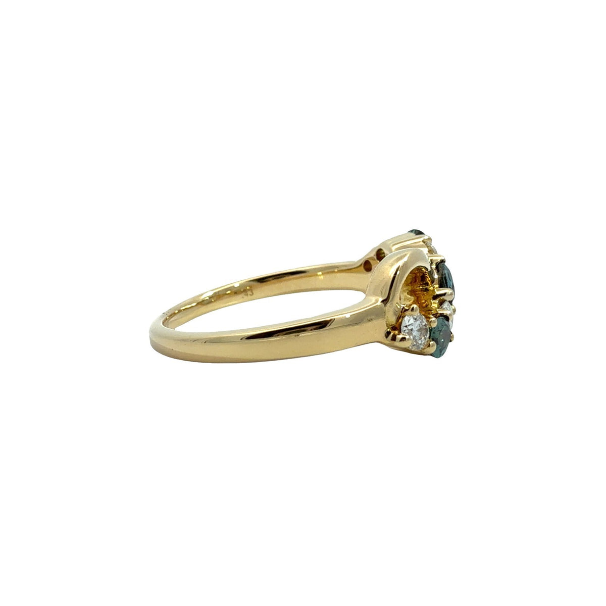18k Yellow Gold 0.43cttw Alexandrite and 0.26cttw Diamond Infinity Ring2