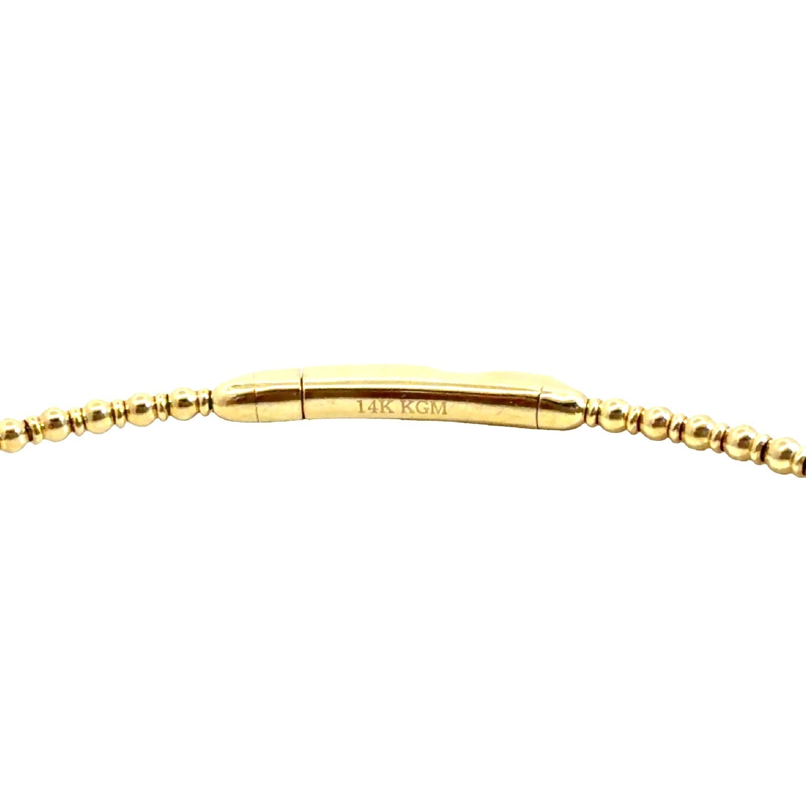 14k Yellow Gold Quatrefoil 0.37cttw Diamond Flex Bangle Bracelet 6.75"5