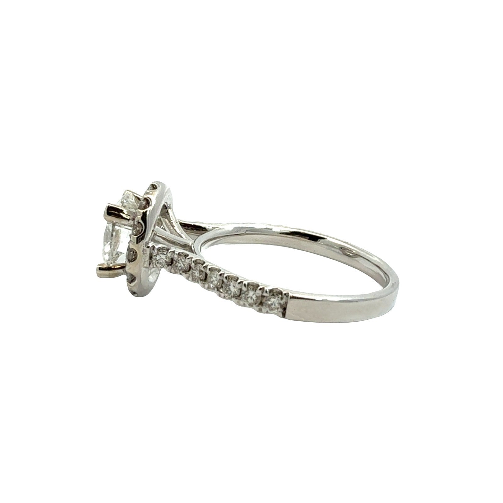 14k White Gold Round 2.37cttw (1.72tcw) Diamond Halo Engagement Ring4