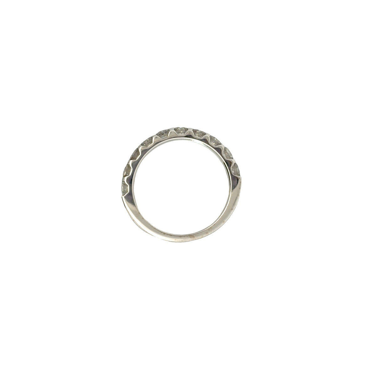 14K White Gold 10 Diamond 0.80ctw Wedding Band Ring5