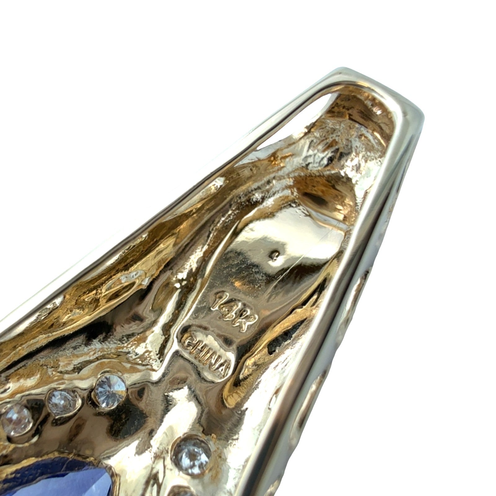 14k Yellow Gold 0.49tcw Tanzanite 0.14cttw Diamond & Opal Inlay Pendant6