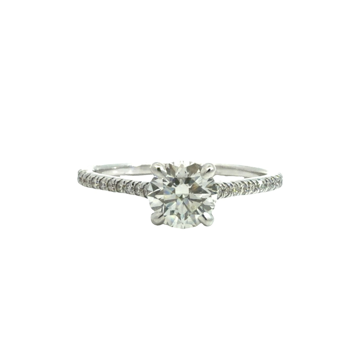 18k White Gold 1.00cttw Diamond Engagement Ring Size 70