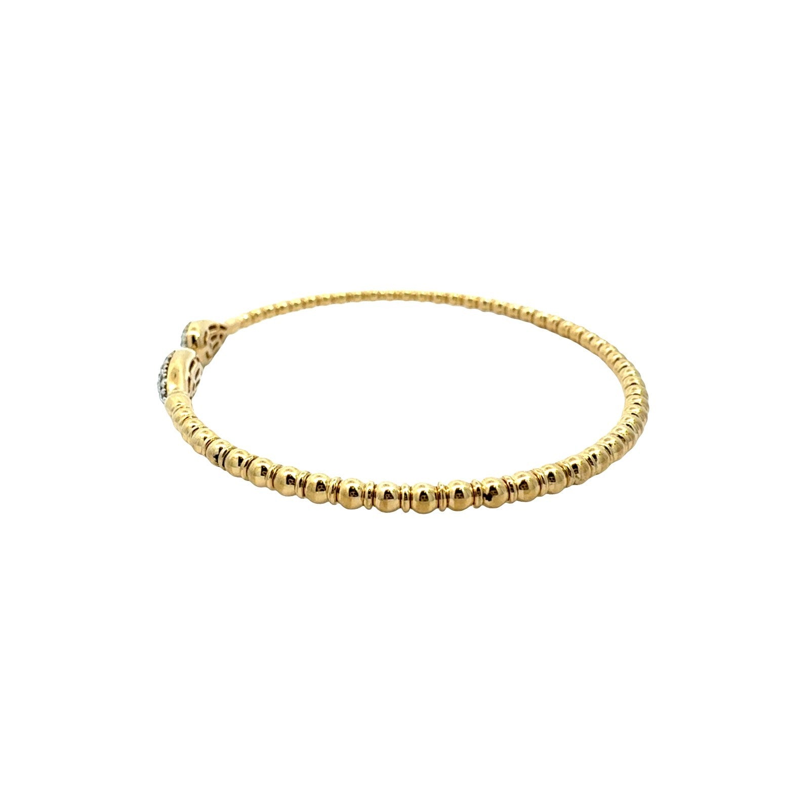 14k Yellow Gold and 0.50cttw Diamond Oepn Cuff Bracelet4