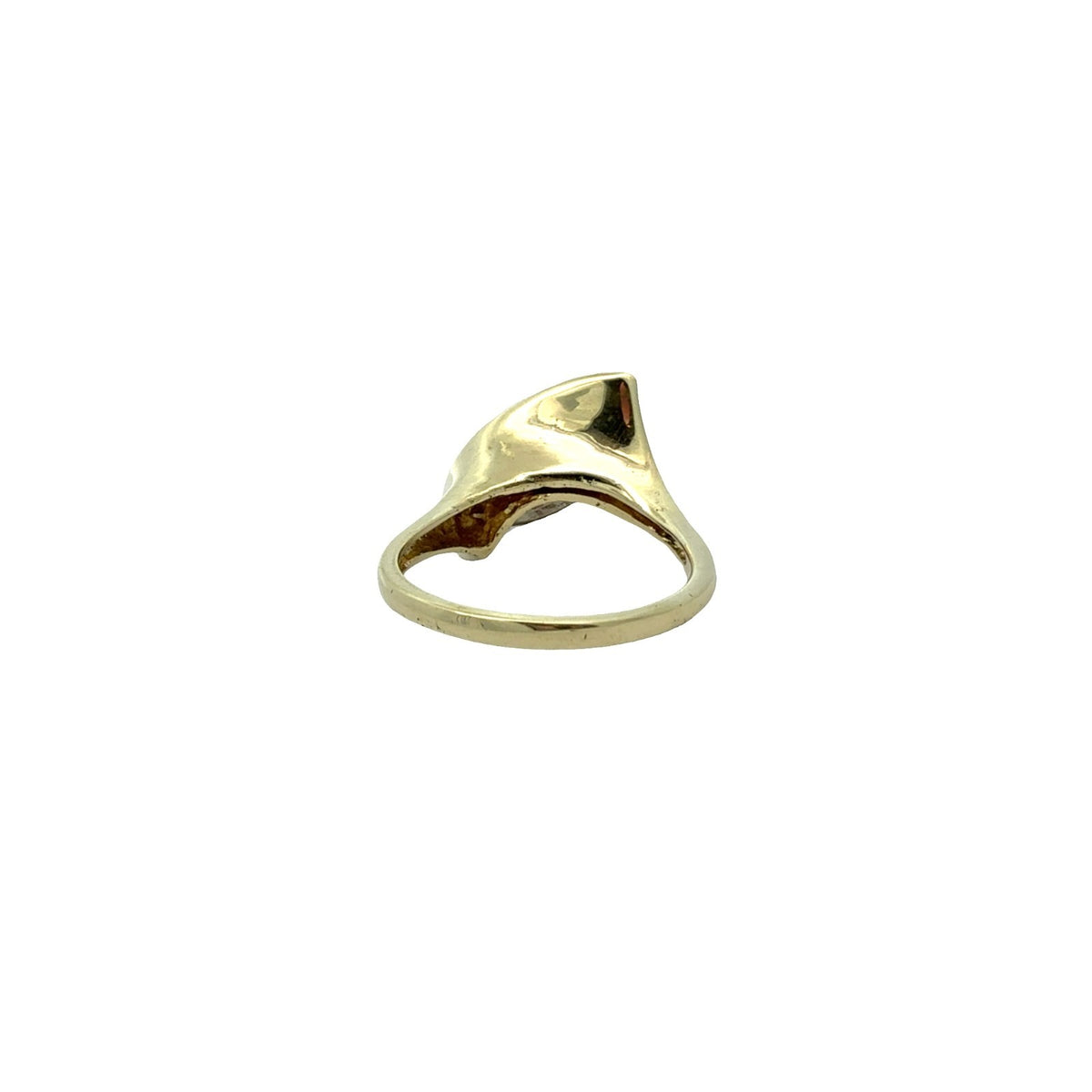 Stamped 14k Yellow Gold and Diamond Bypass Ring Size 6.253