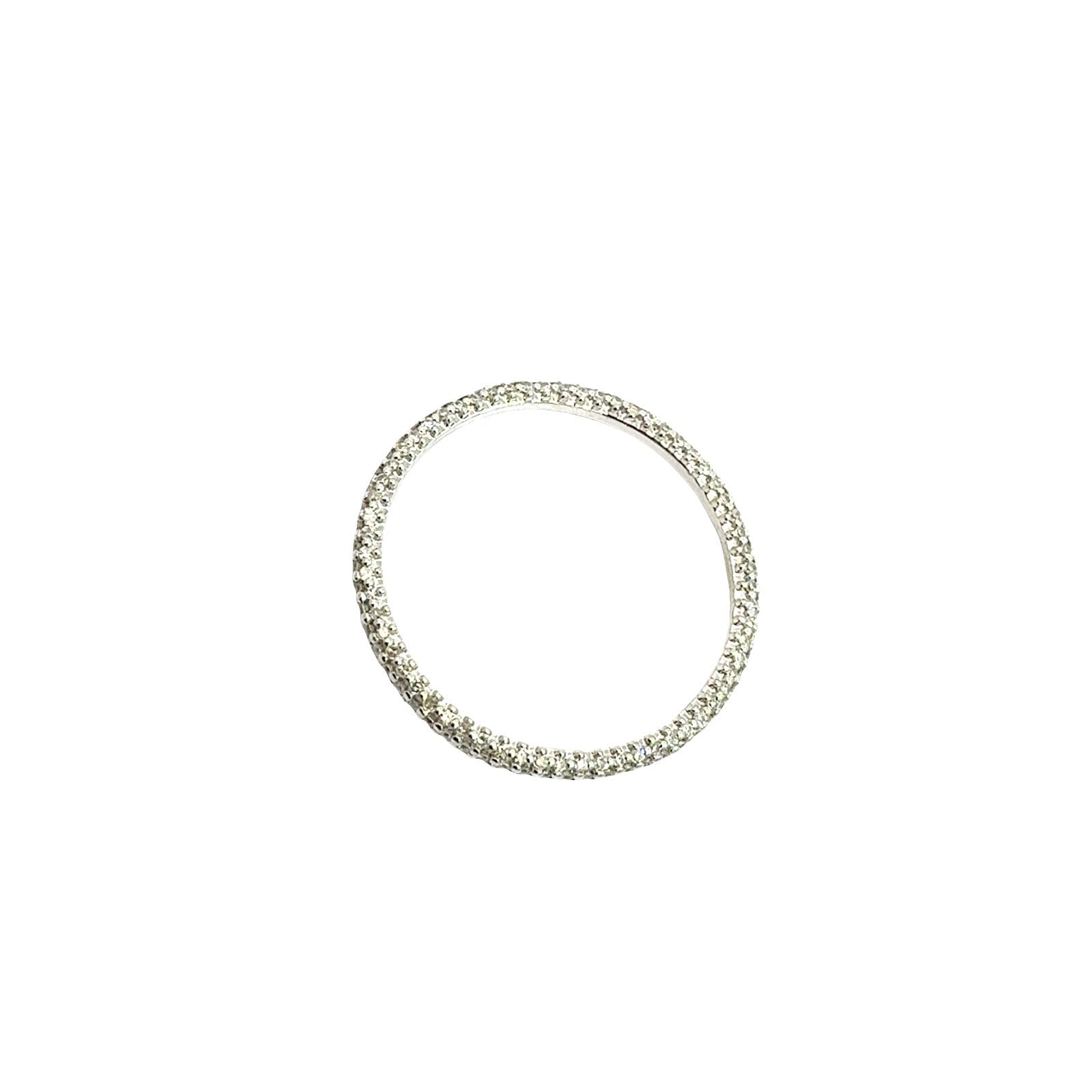 14k White Gold Pavé 0.68cttw Diamond Eternity Wedding Band1
