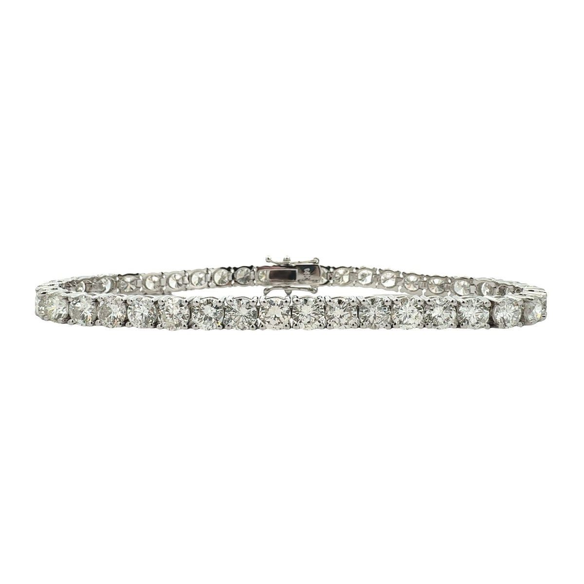 NEW 14k White Gold and 11.93cttw Diamond Tennis Bracelet0