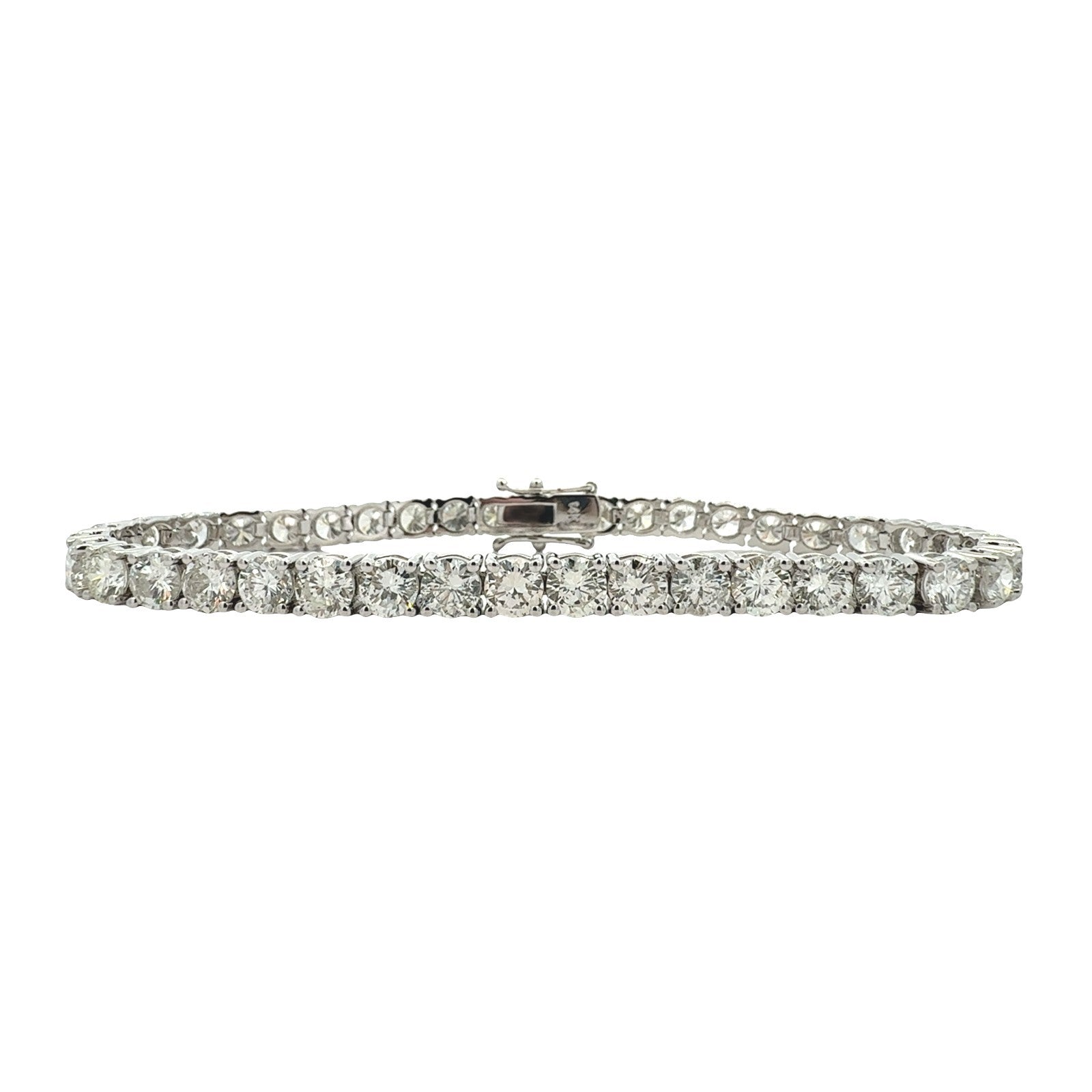 NEW 14k White Gold and 11.93cttw Diamond Tennis Bracelet0