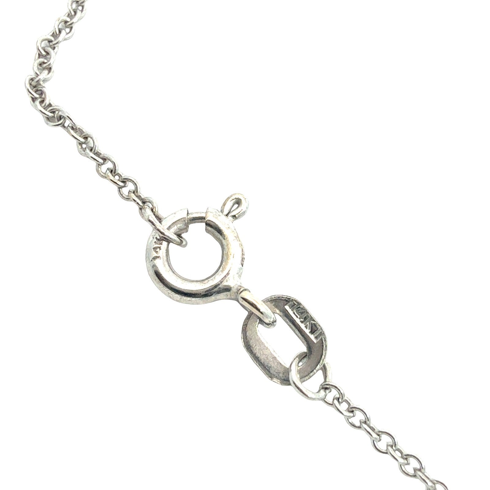 14k White Gold 0.52tcw Diamond Round Bezel-Set Solitaire Necklace6