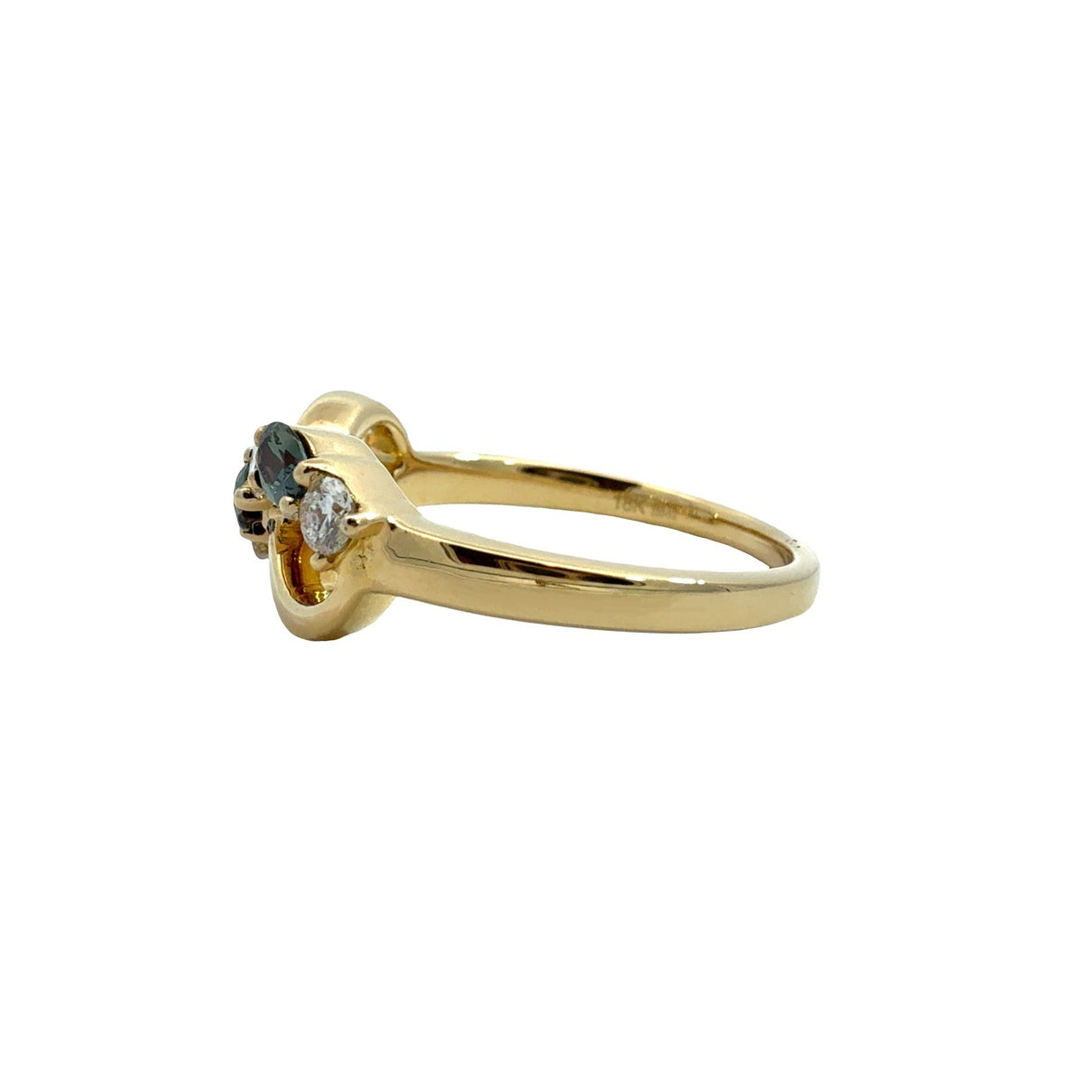 18k Yellow Gold 0.43cttw Alexandrite and 0.26cttw Diamond Infinity Ring4