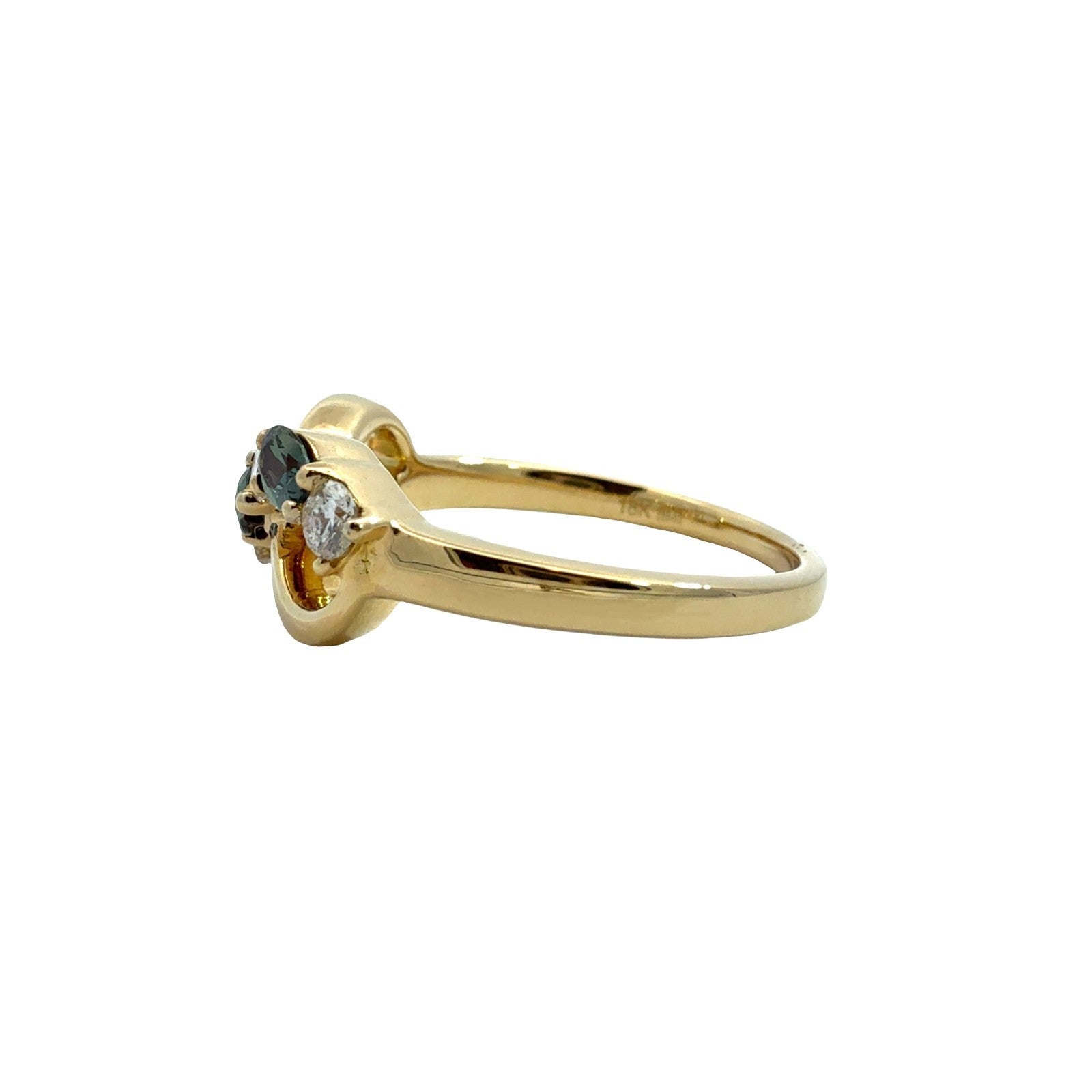 18k Yellow Gold 0.43cttw Alexandrite and 0.26cttw Diamond Infinity Ring4