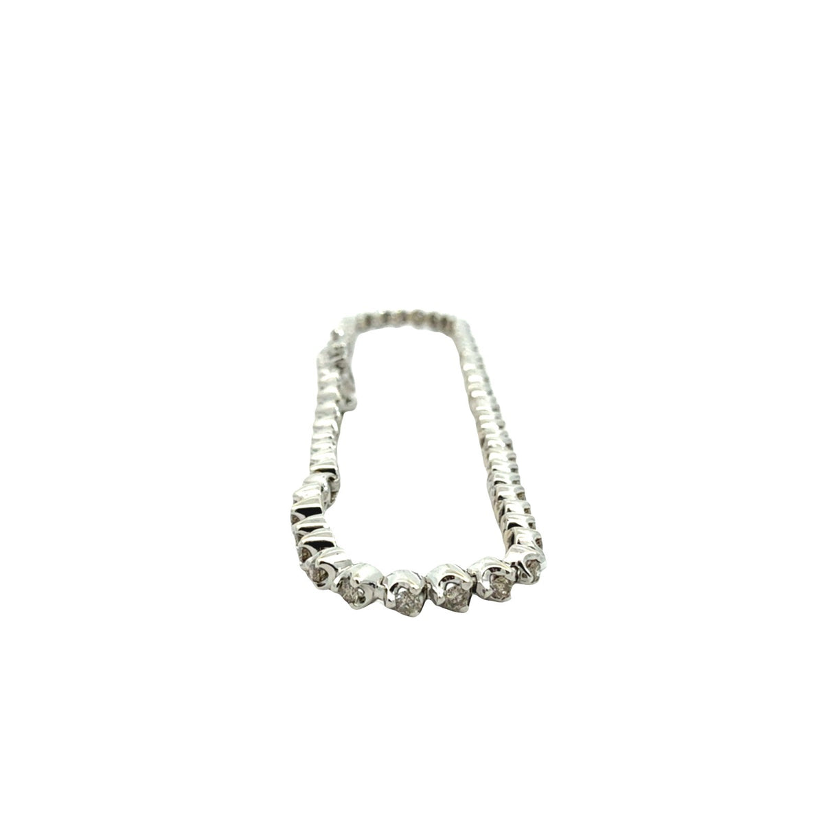 10k White Gold and Round Brilliant 1.24cttw Diamond Tennis Bracelet4