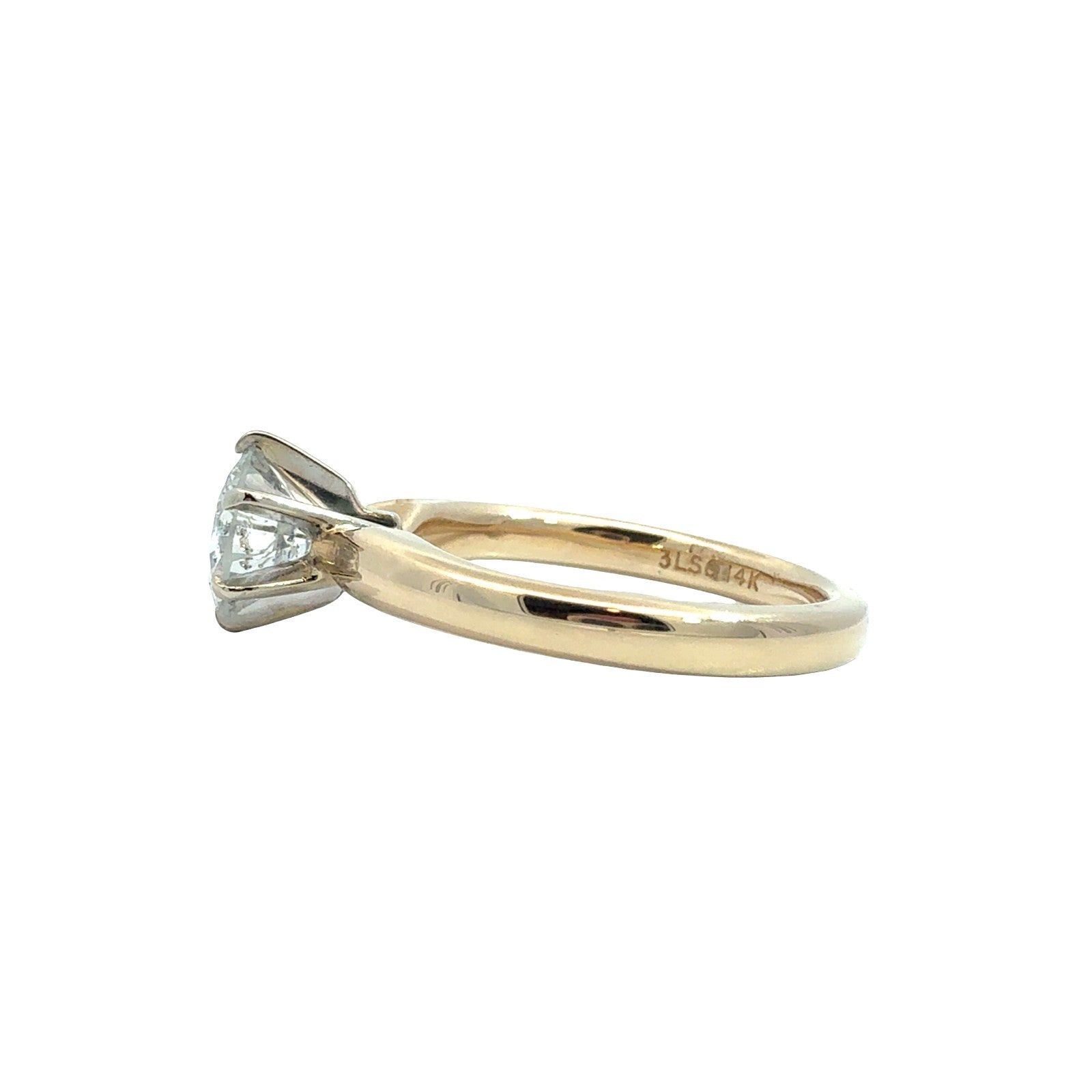 14k Yellow Gold 1.09tcw Round Diamond Solitaire Engagement Ring2