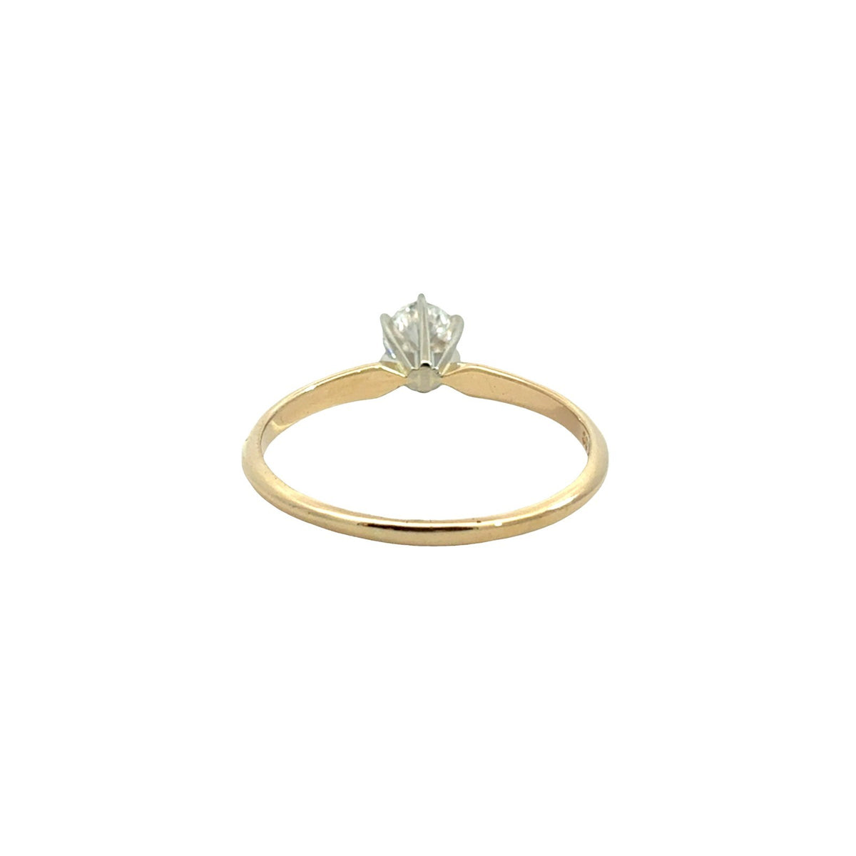 14k Yellow Gold Round Brilliant 0.44tcw Diamond Solitaire Engagement Ring4