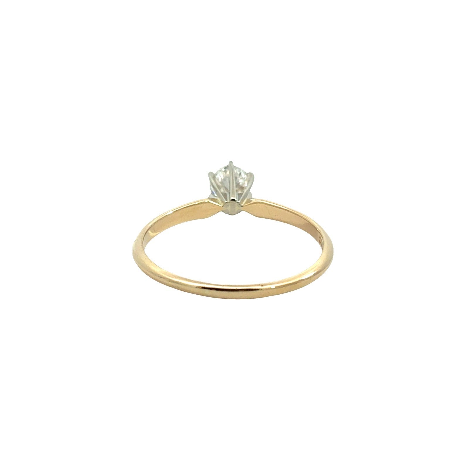 14k Yellow Gold Round Brilliant 0.44tcw Diamond Solitaire Engagement Ring4