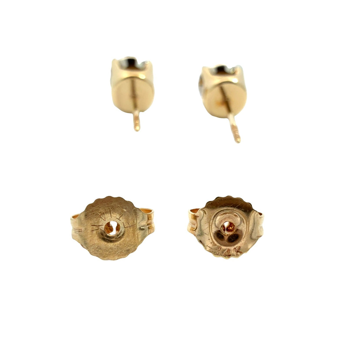 14k Yellow Gold 0.53cttw Diamond Cluster Stud Earrings4