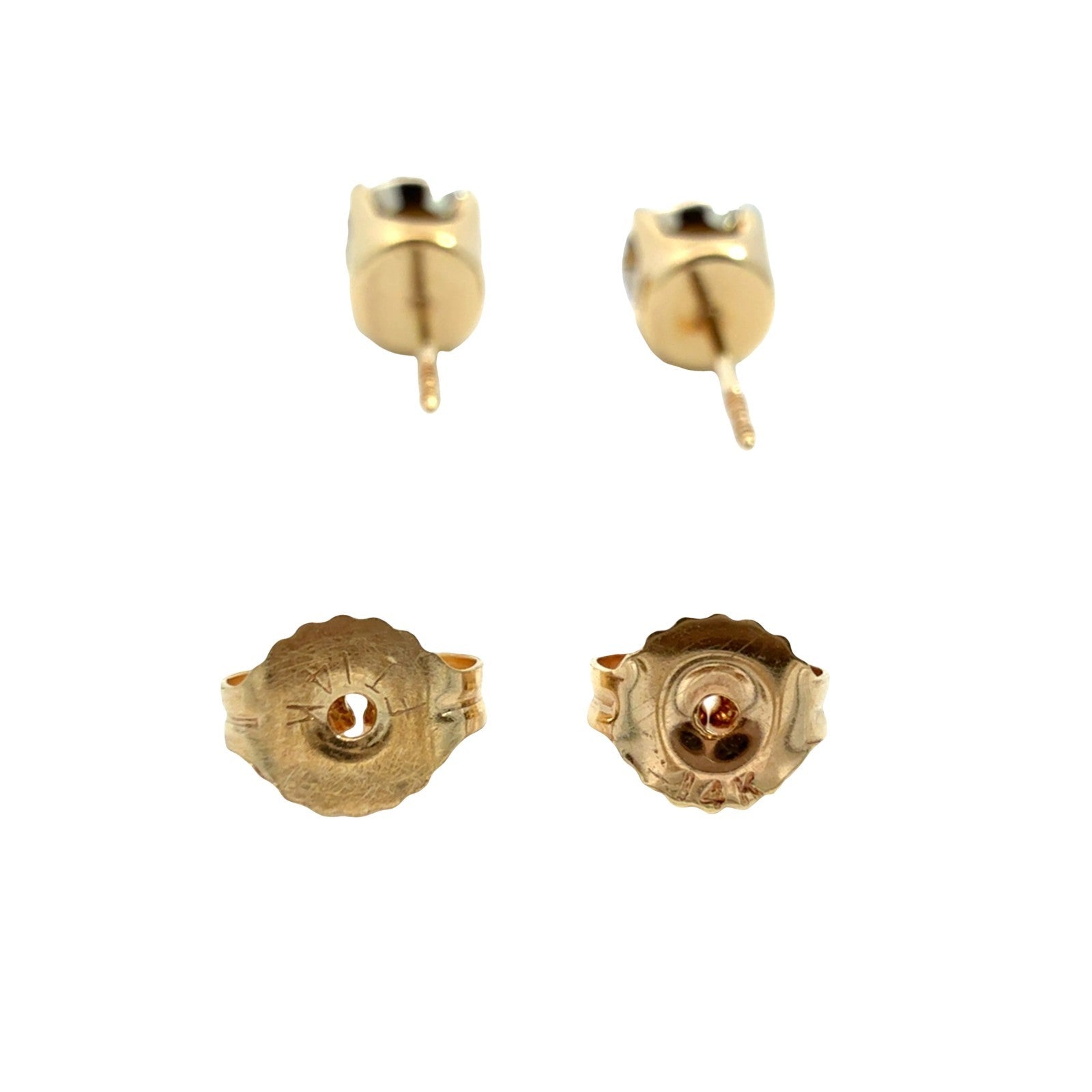 14k Yellow Gold 0.53cttw Diamond Cluster Stud Earrings4