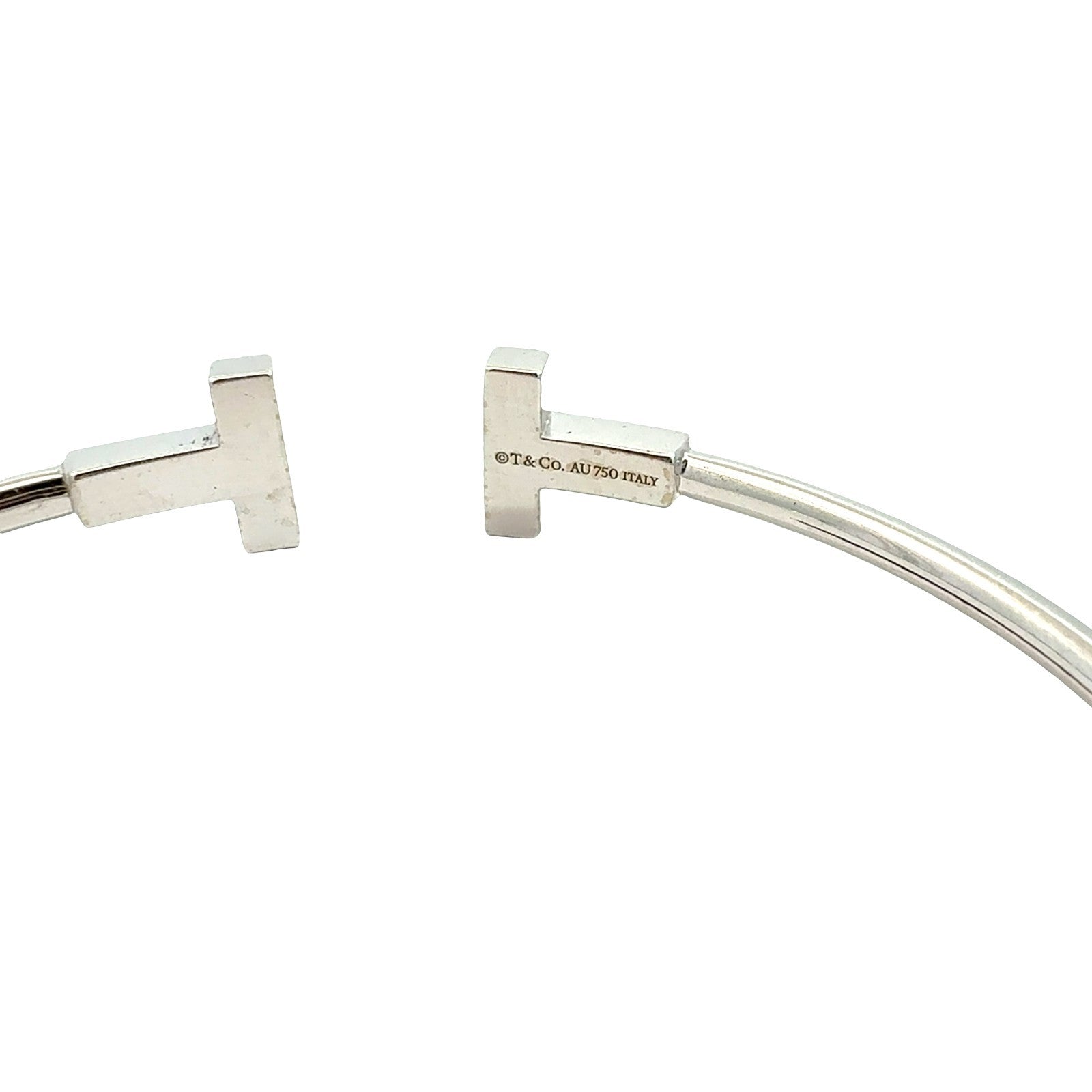 Tiffany & Co. 18k White Gold Tiffany T Wire Cuff Bracelet5