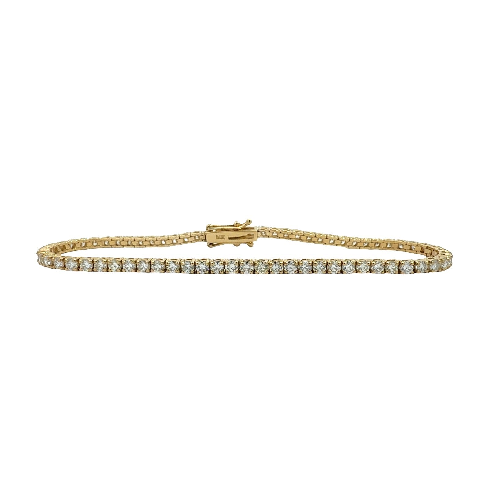 14k Yellow Gold and 3.56cttw Diamond Tennis Bracelet0
