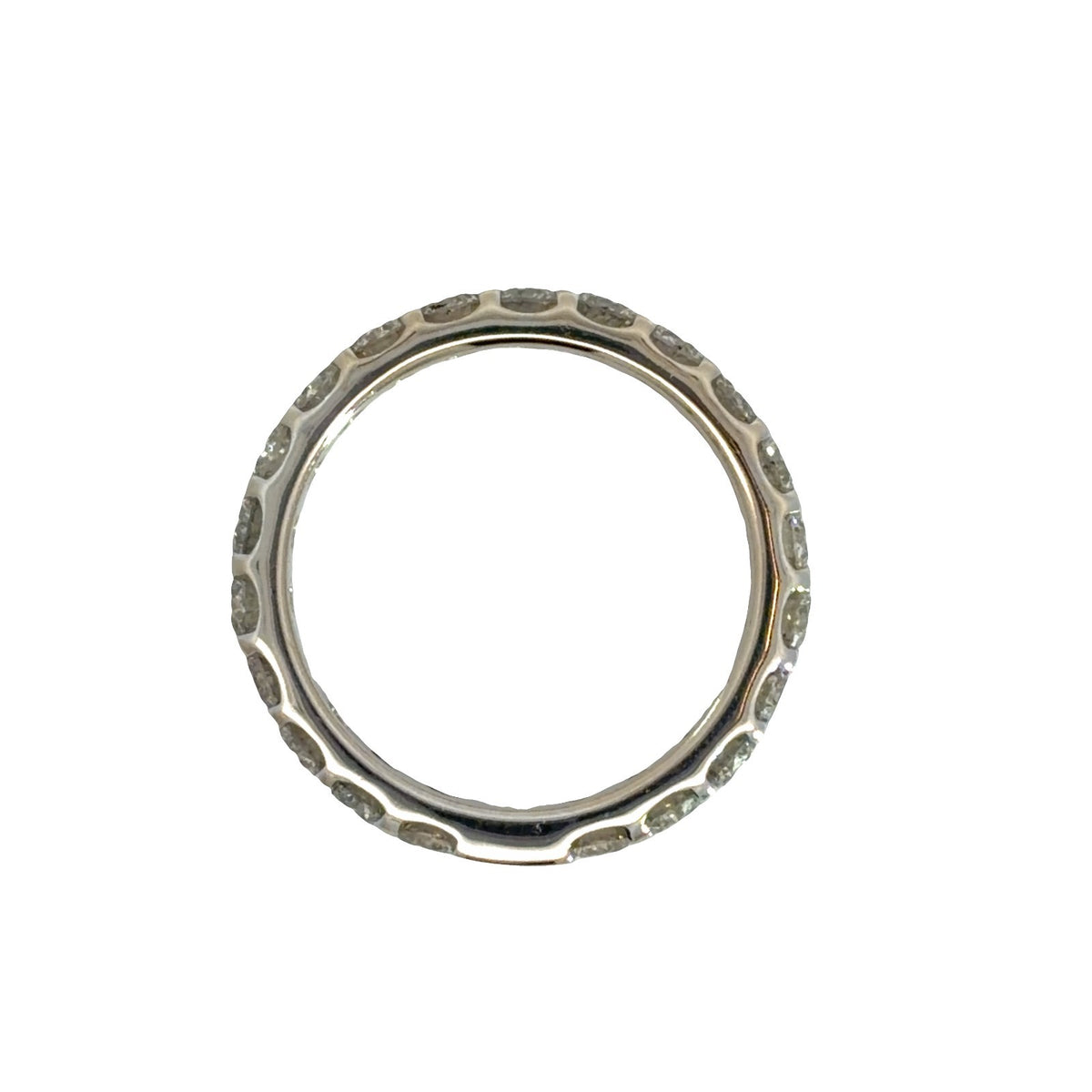 14K Stamped White Gold Diamond 2.00ctw Eternity Band Ring4