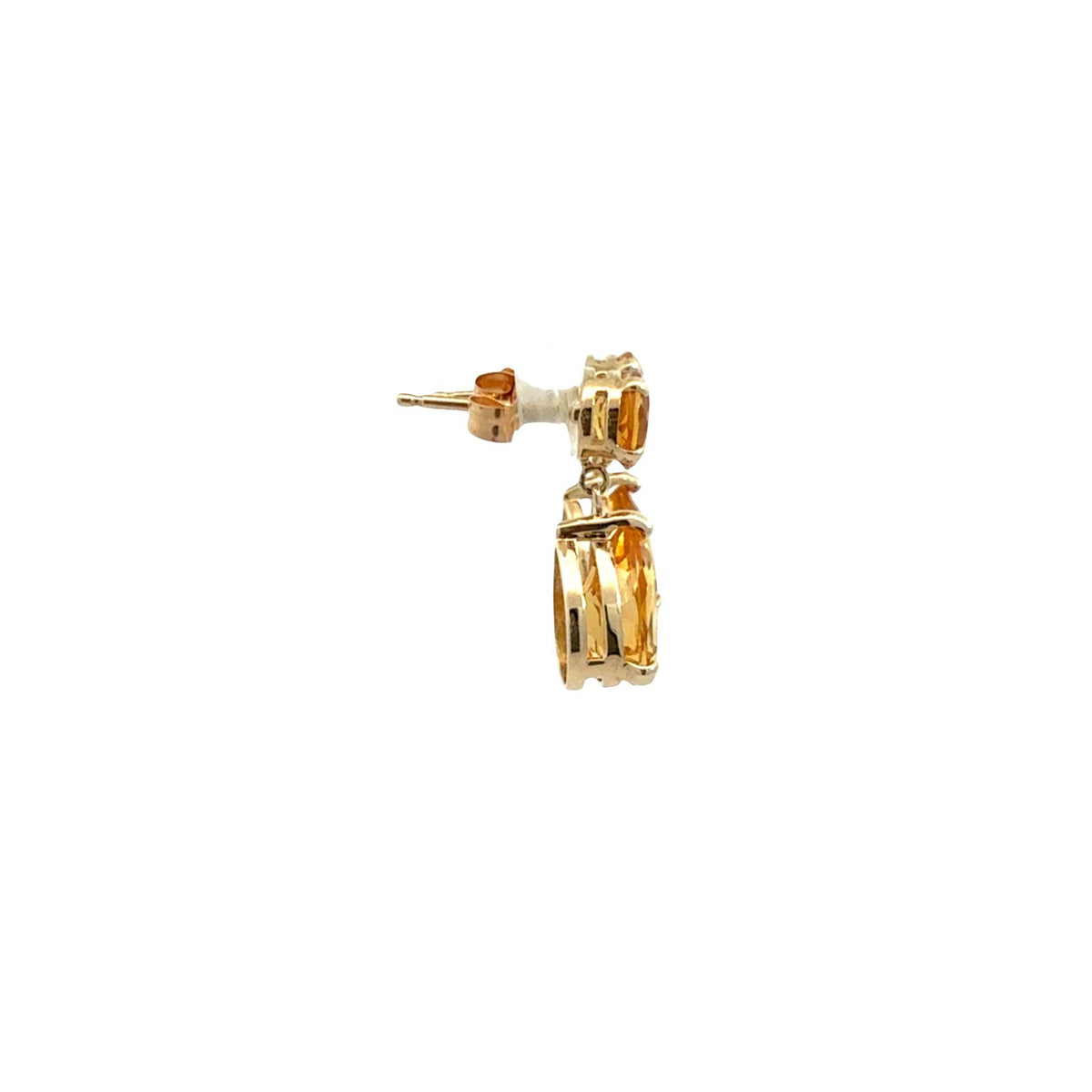 10k Yellow Gold 2.86cttw Citrine Teardrop Earrings4
