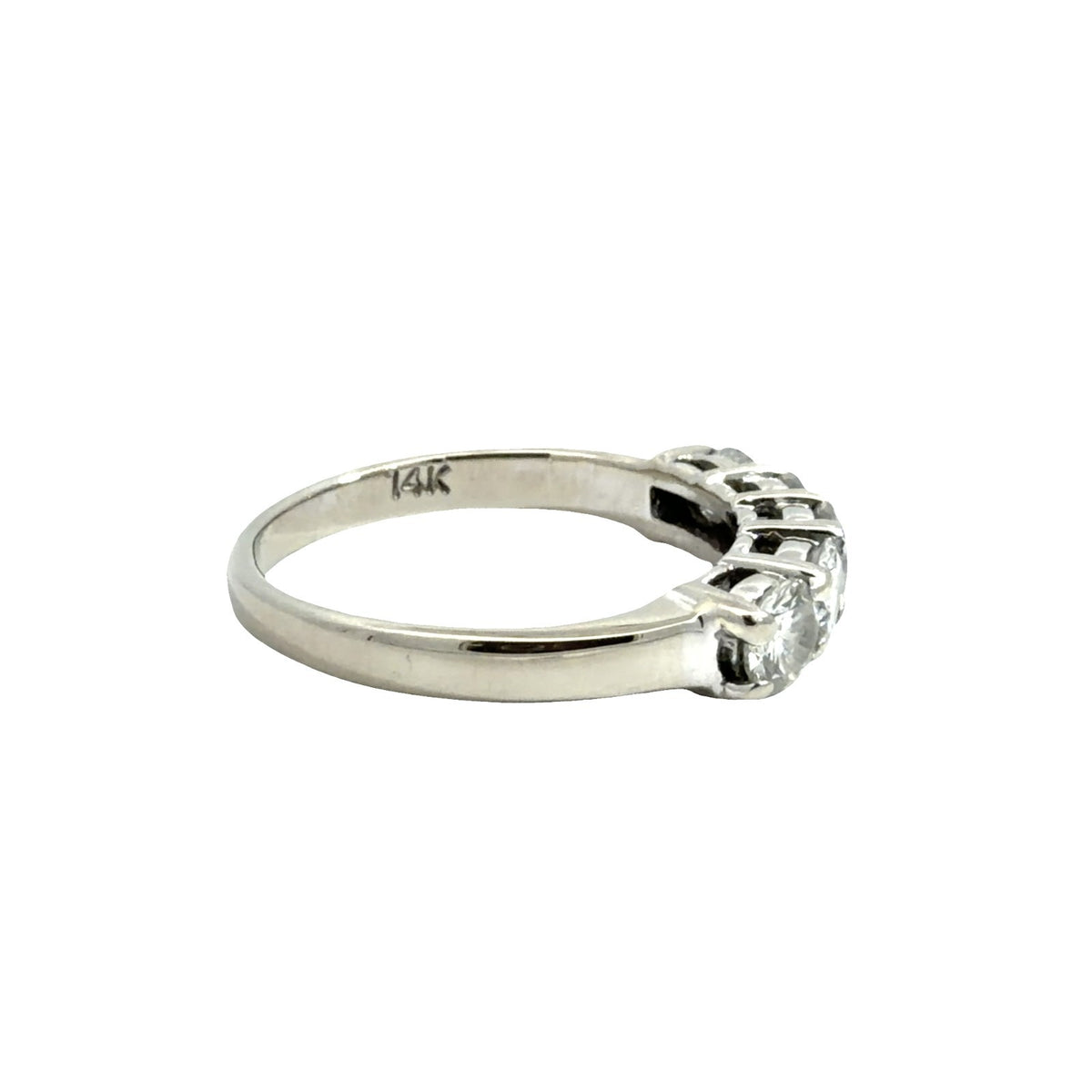 14k White Gold 1.05cttw Diamond Five-Stone Band Ring1